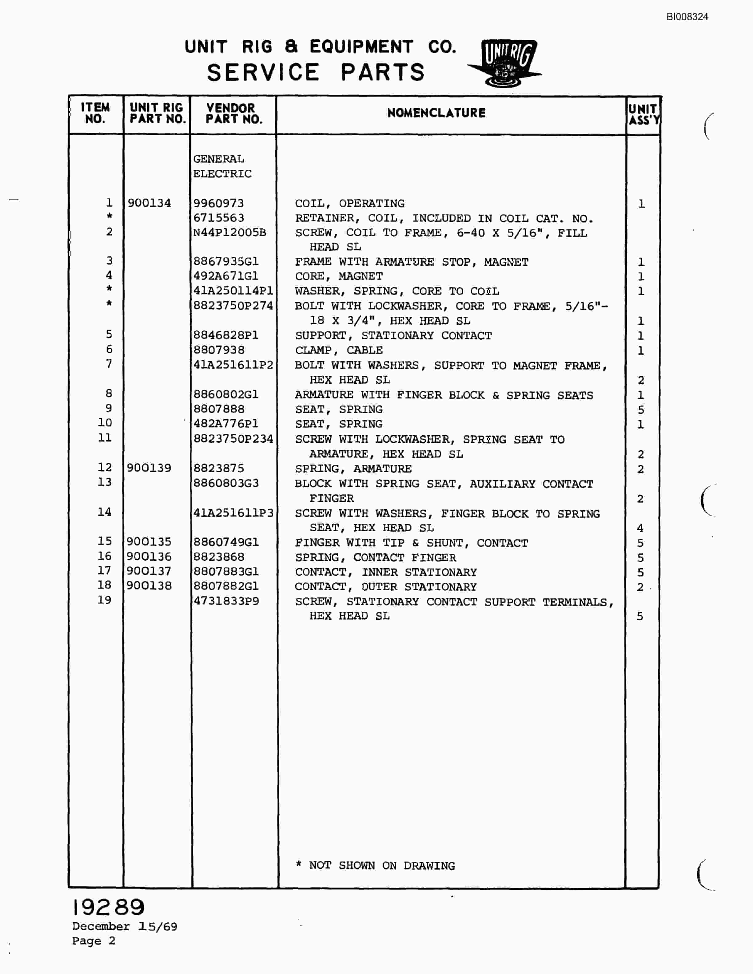 Bucyrus M-85 Parts Catalog BI008324-5