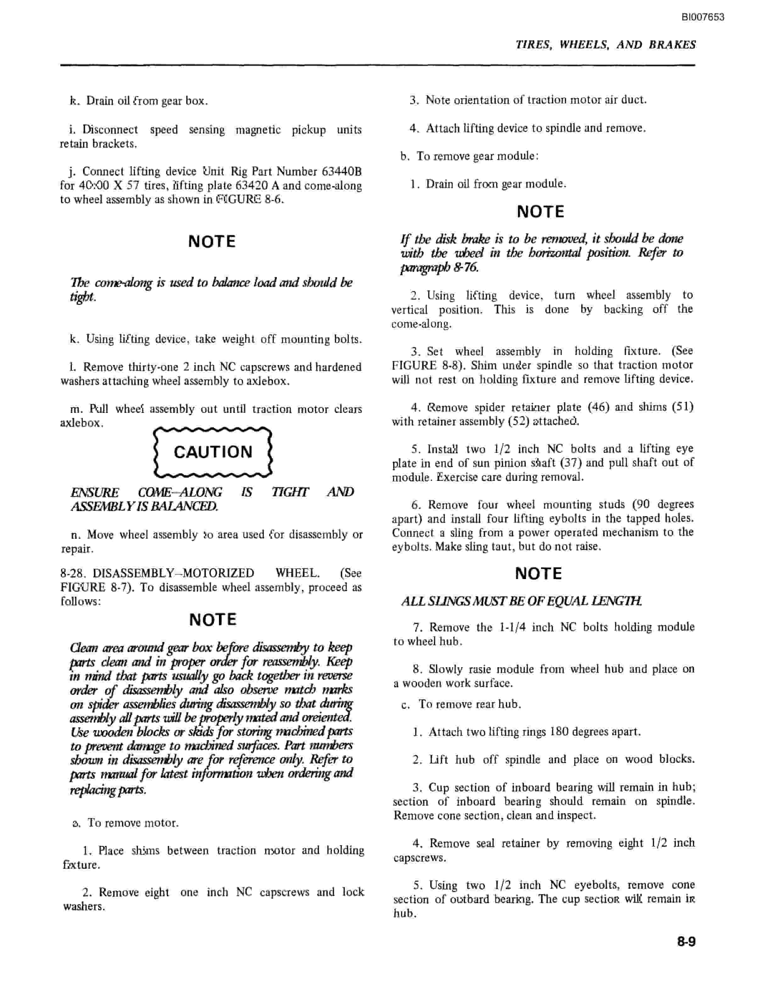 Bucyrus M200 Mechanical Technical Manual BI007653-4