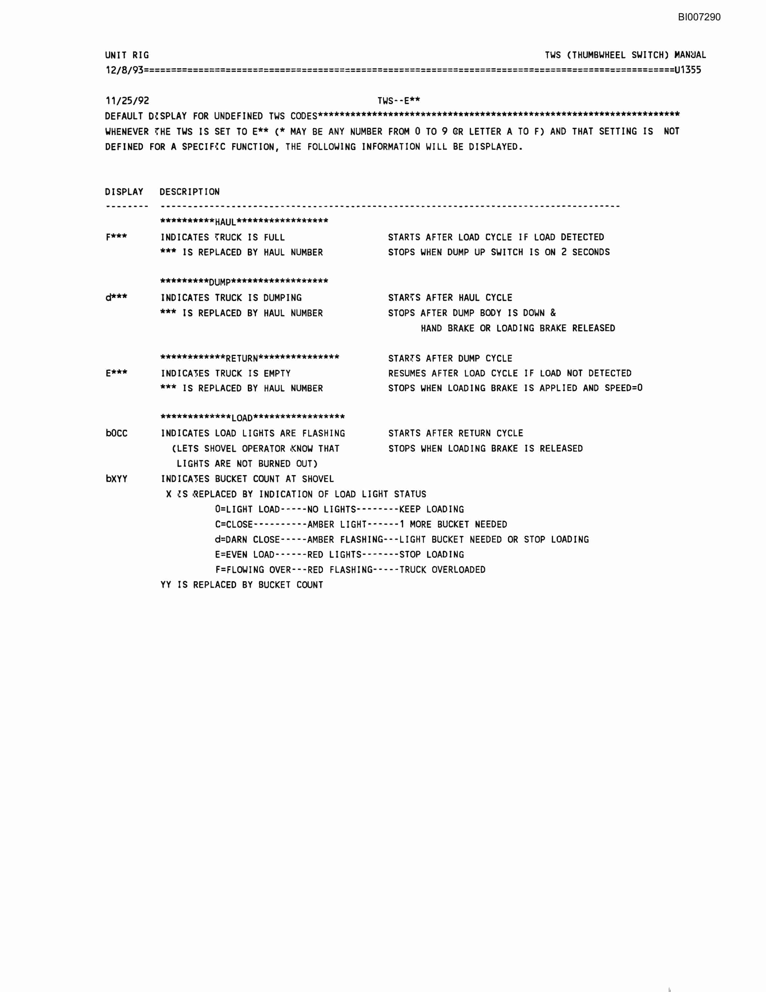 Bucyrus Marandoo MT-3600 Technical Manual BI007290-3