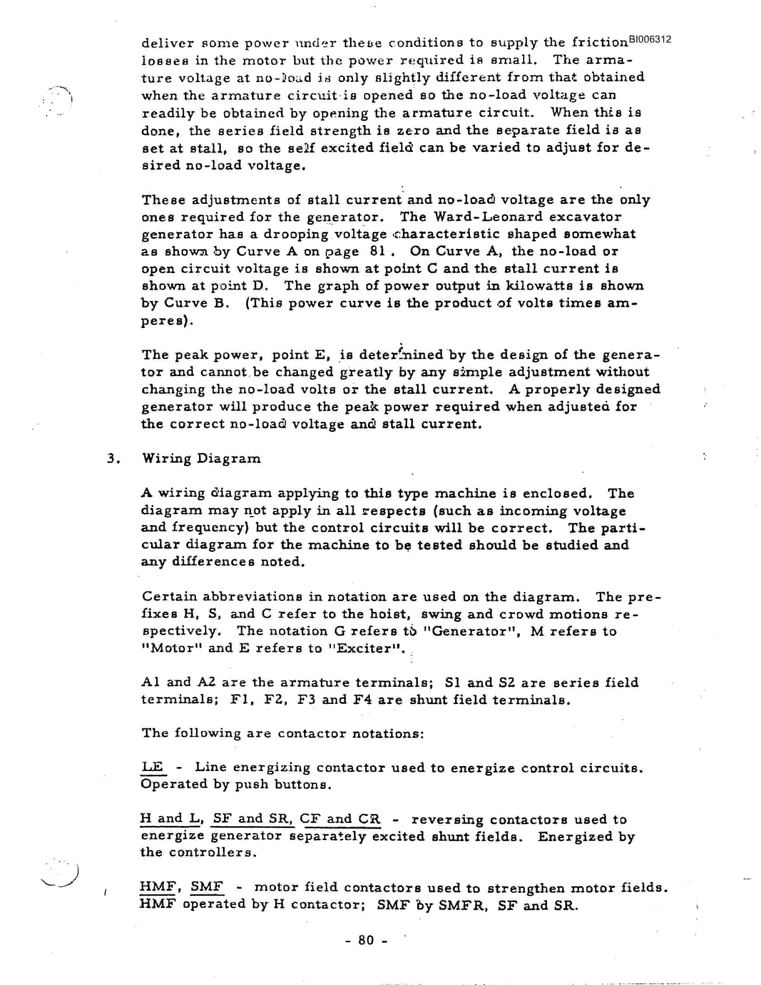 Bucyrus Marion 101-M Ward Leonard Electric Shovel Technical Manual BI006312-5