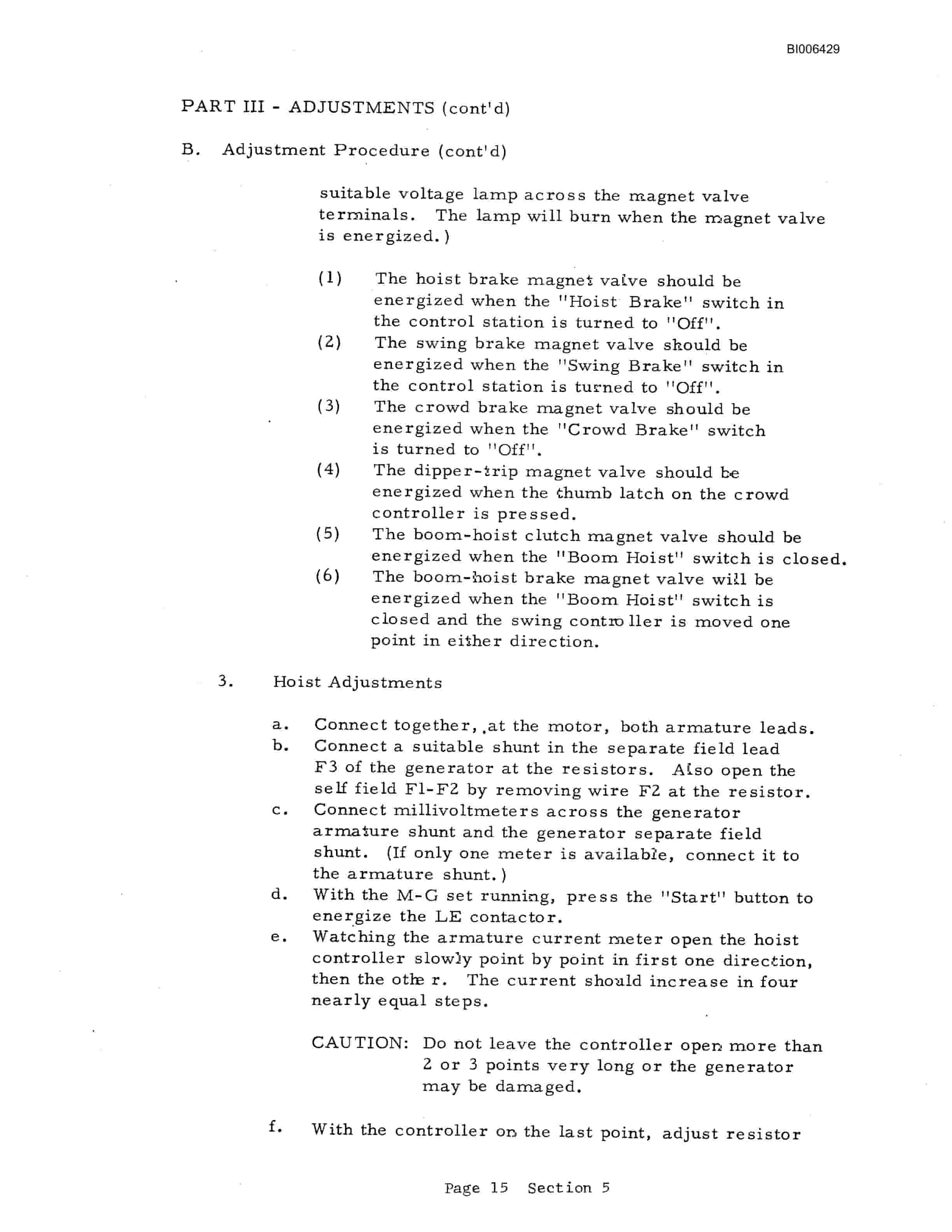 Bucyrus Marion 111-M Ward Leonard Electric Technical Manual BI006429-2