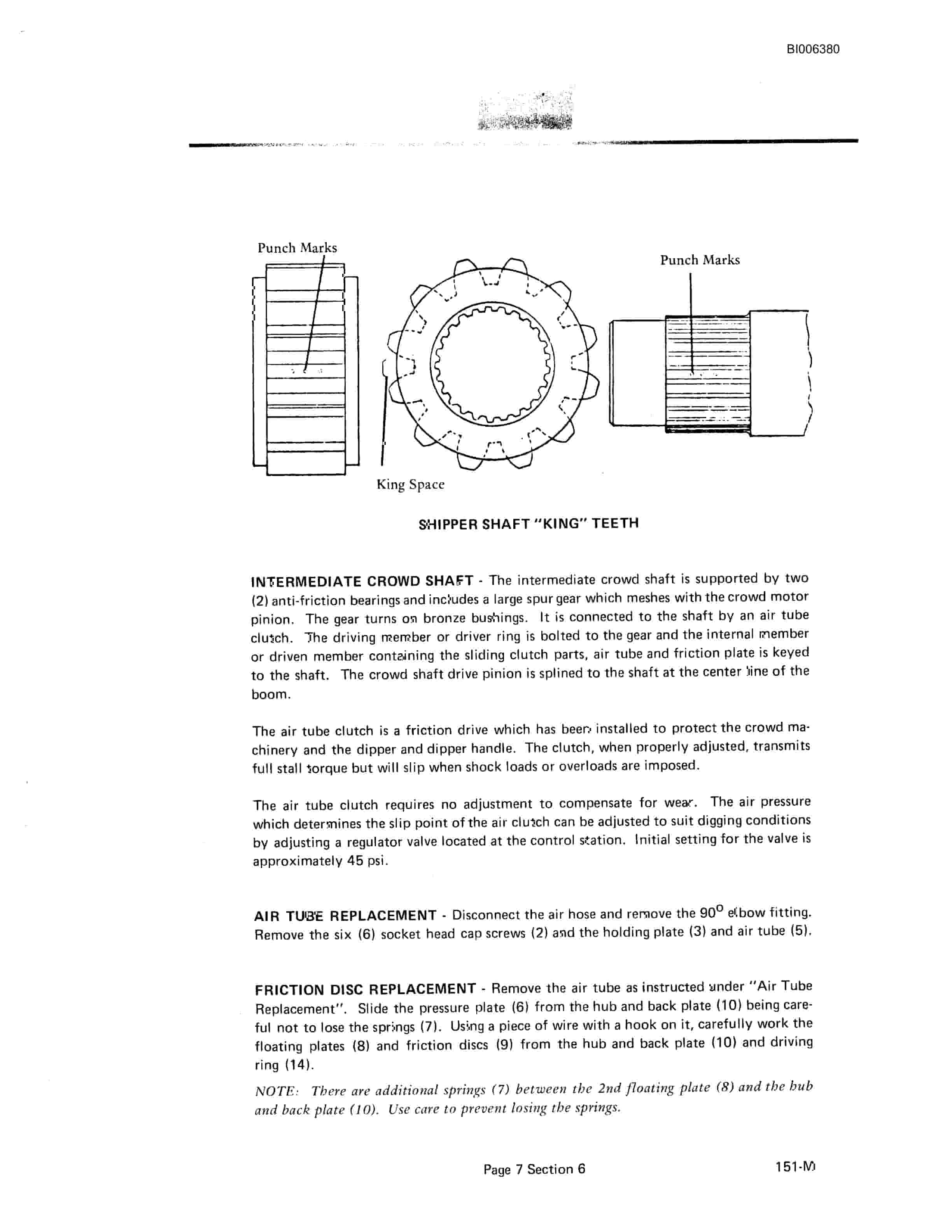 Bucyrus Marion 151-M Shovel And Dragline Technical Manual BI006380-3