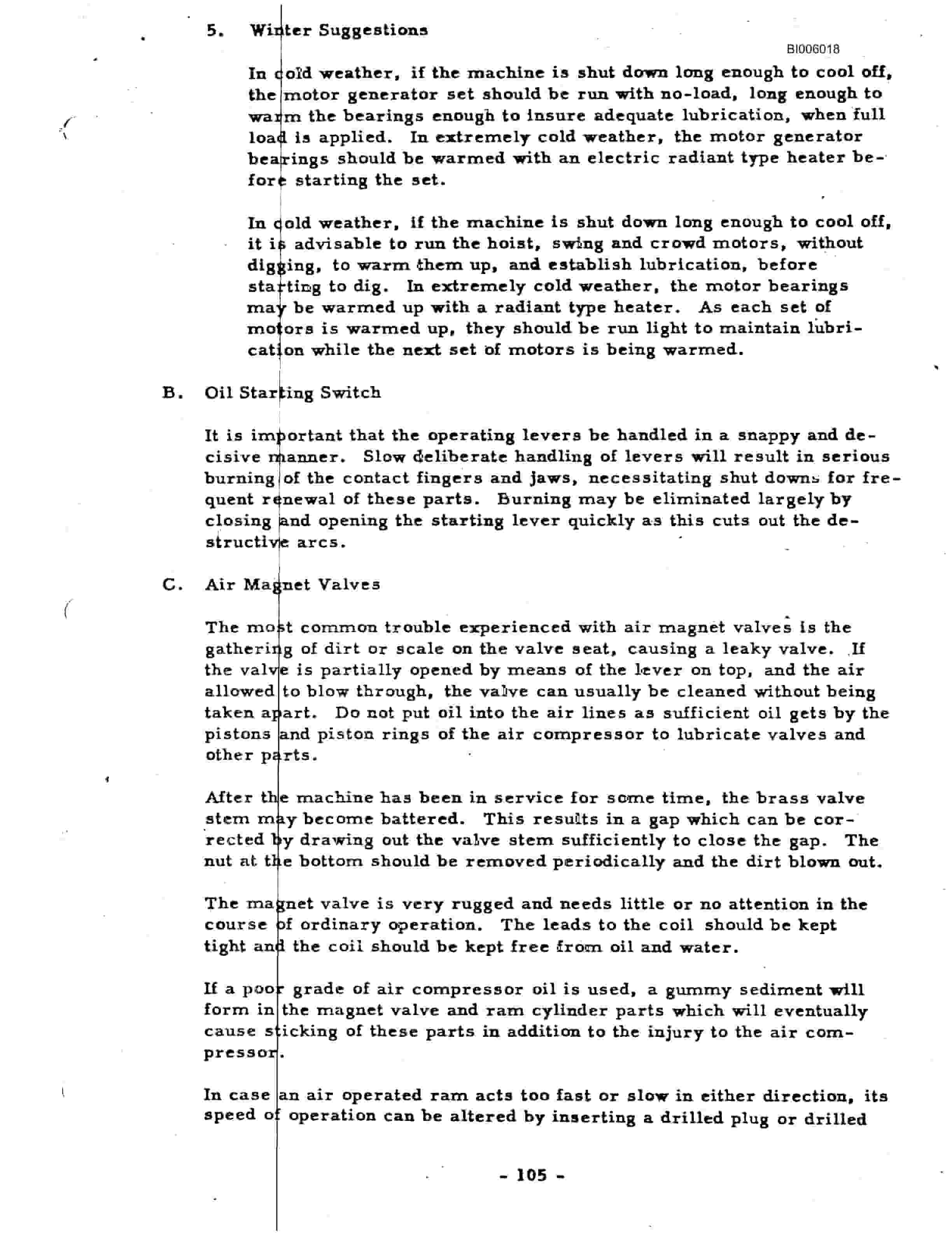 Bucyrus Marion 151-M Technical Manual BI006018-3