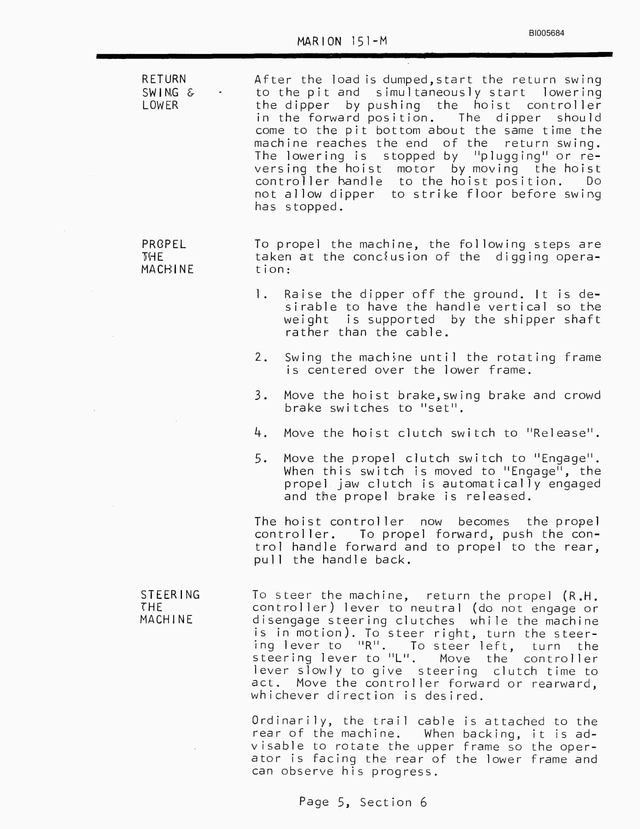 Bucyrus Marion 151-M Ward Leonard Electric Shovel And Dragline Technical Manual BI005684-5