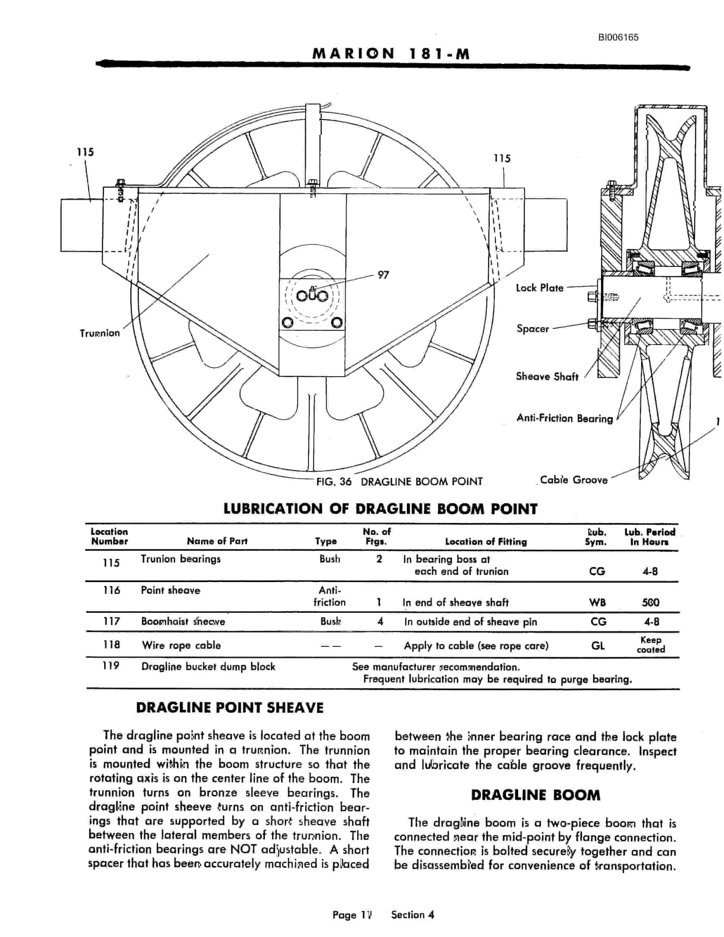 Bucyrus Marion 181-M Technical Manual BI006165-2