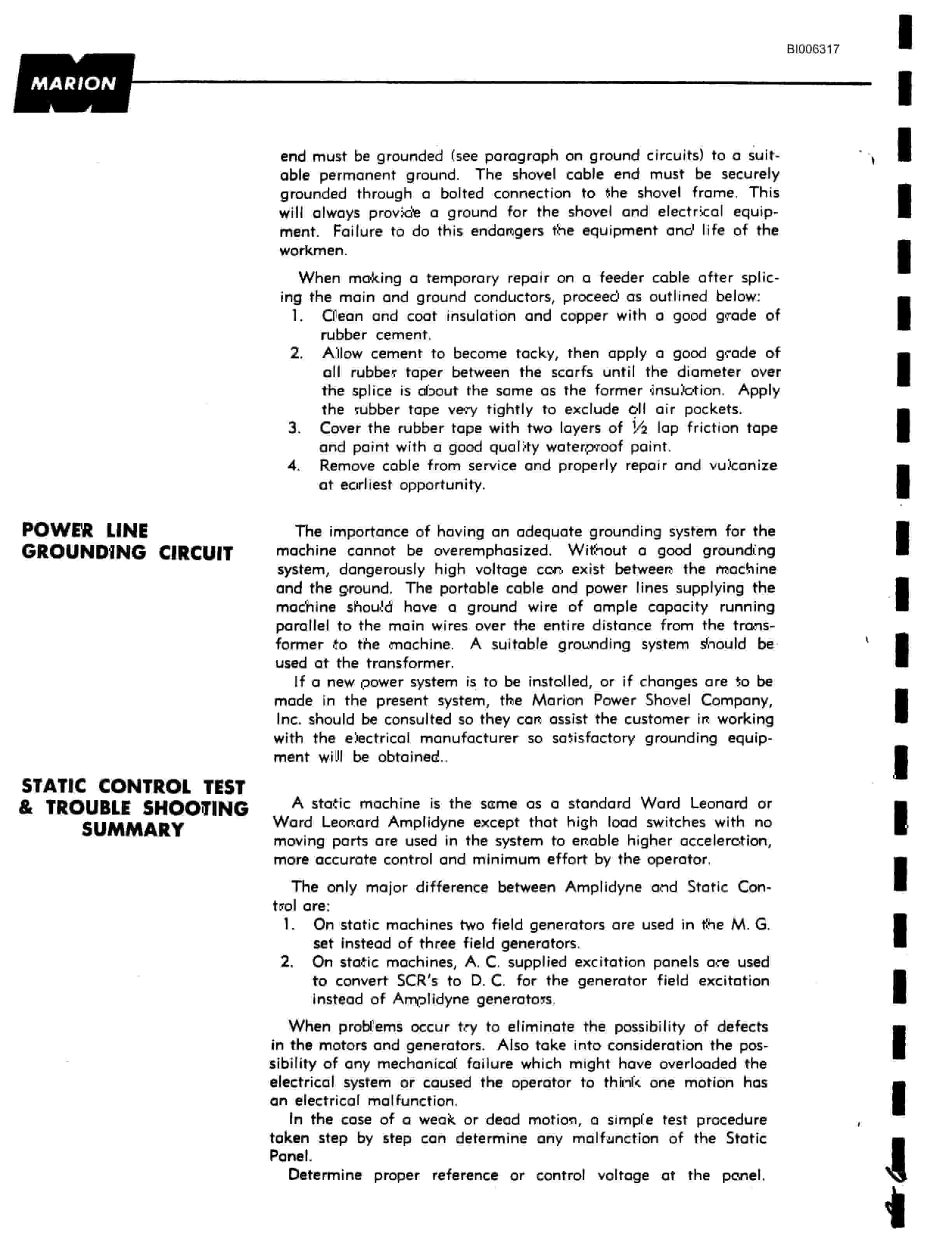 Bucyrus Marion 181-M Technical Manual BI006317-3