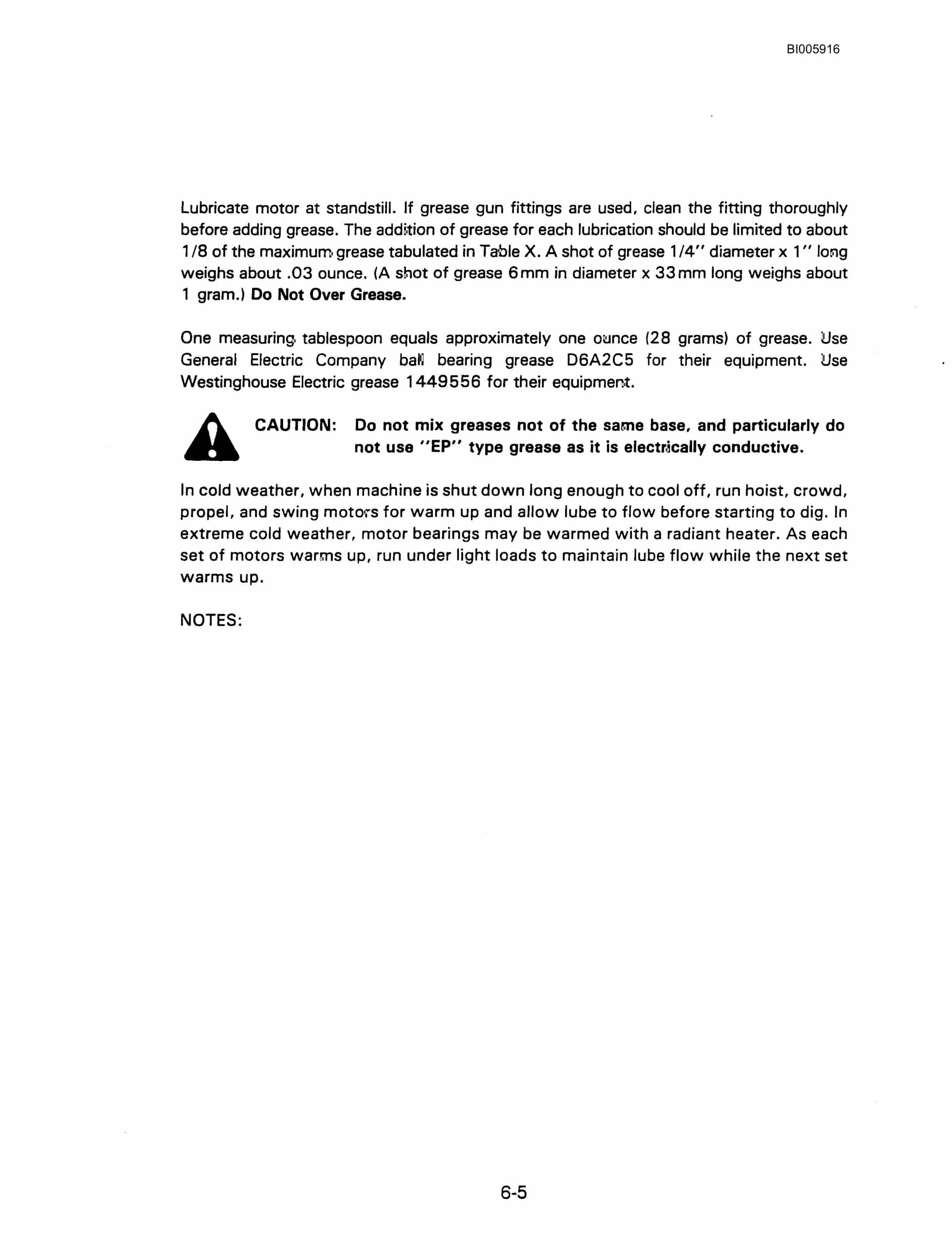 Bucyrus Marion 182-M Mining Shovel Technical Manual BI005916-3