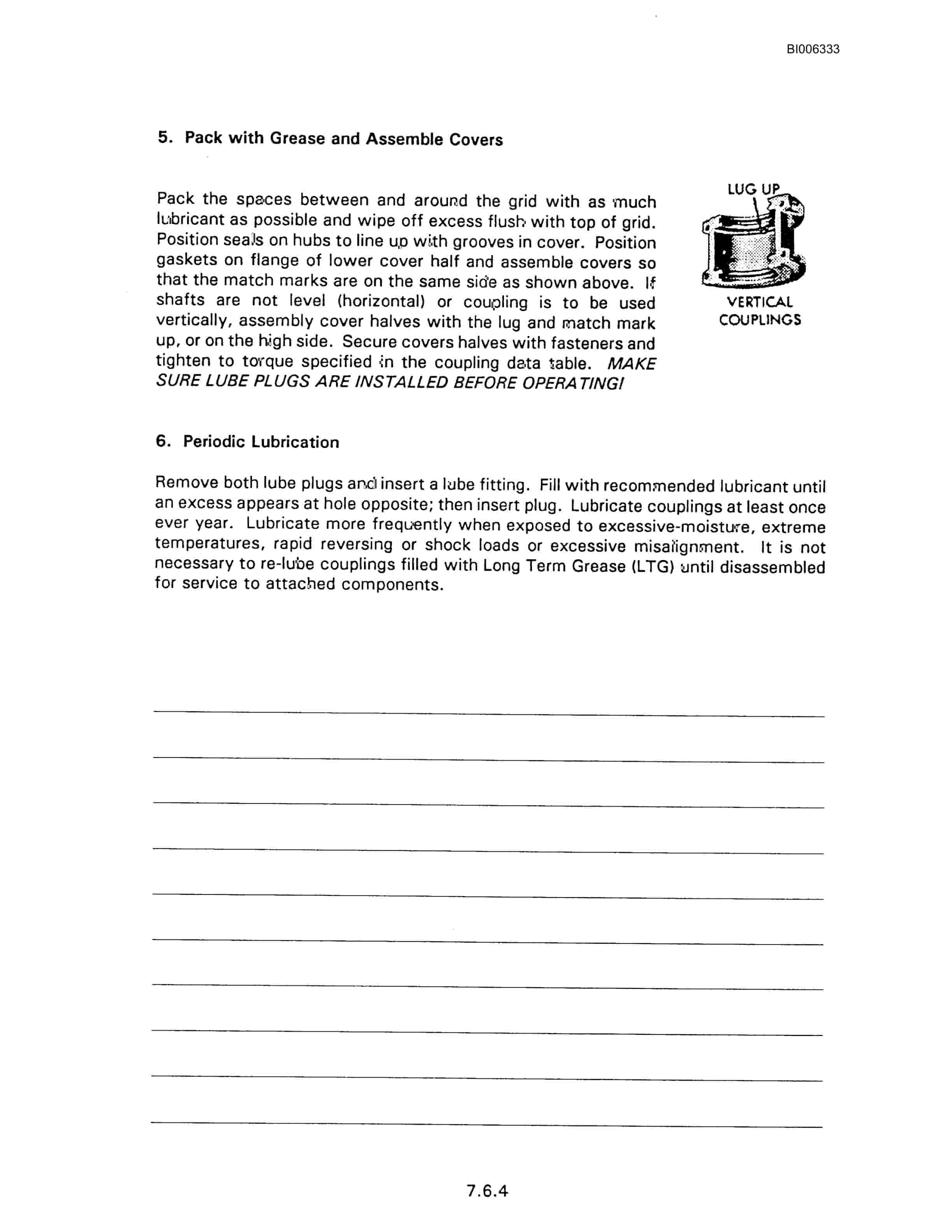 Bucyrus Marion 182M Mining Shovel Technical Manual BI006333-4