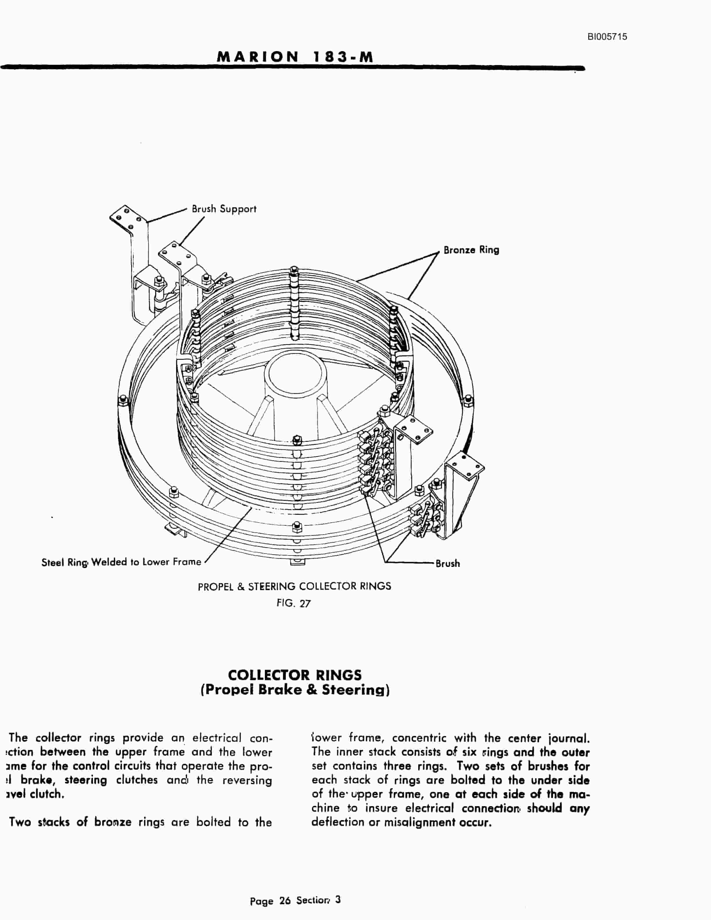 Bucyrus Marion 183-M Shovel Technical Manual BI005715-3