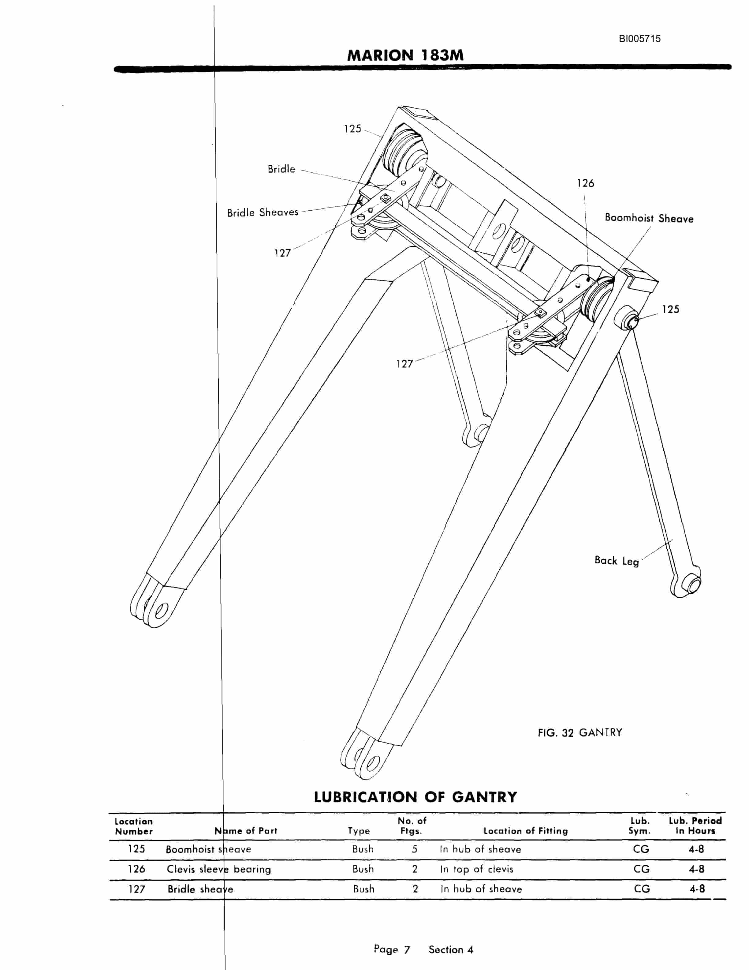 Bucyrus Marion 183-M Shovel Technical Manual BI005715-5