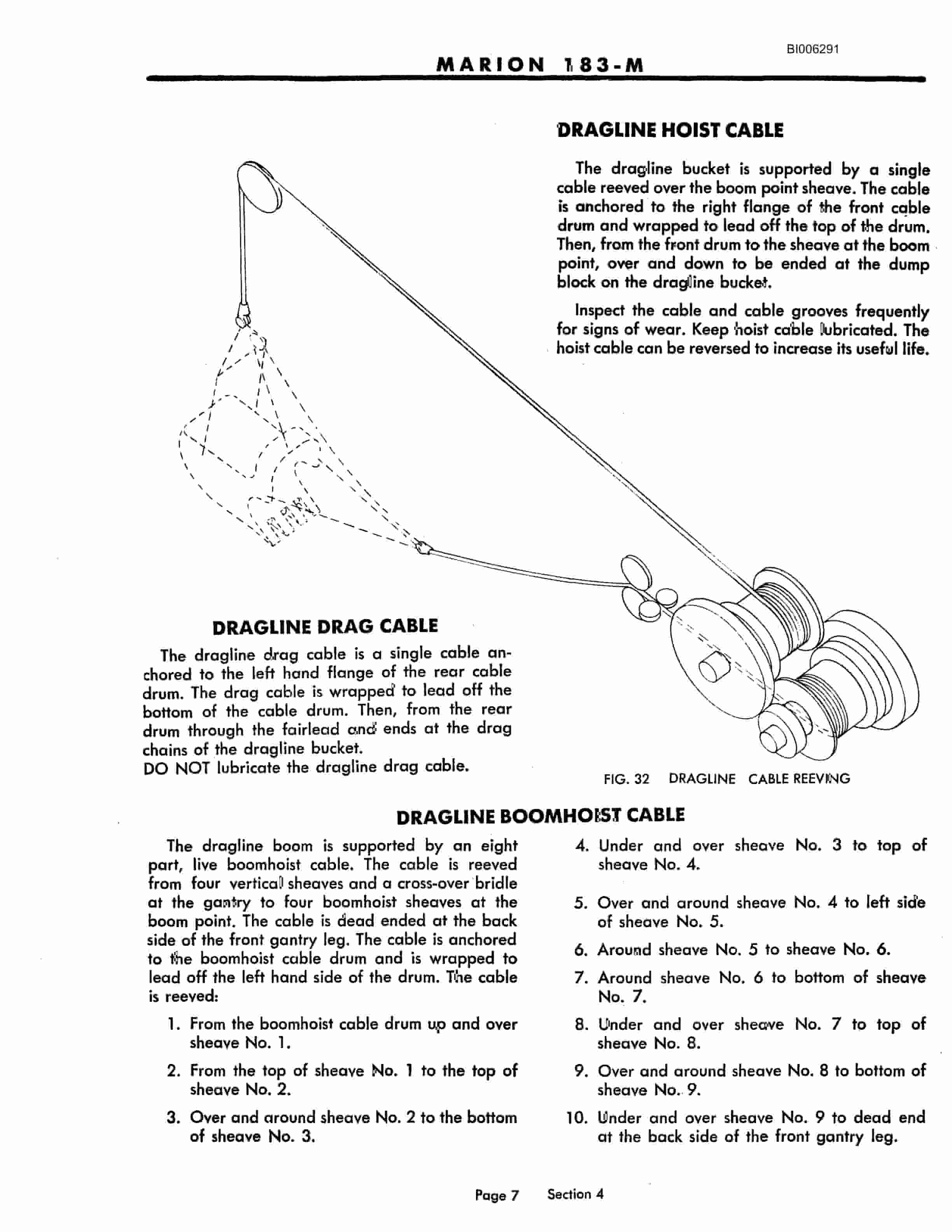 Bucyrus Marion 183-M Technical Manual BI006291-5