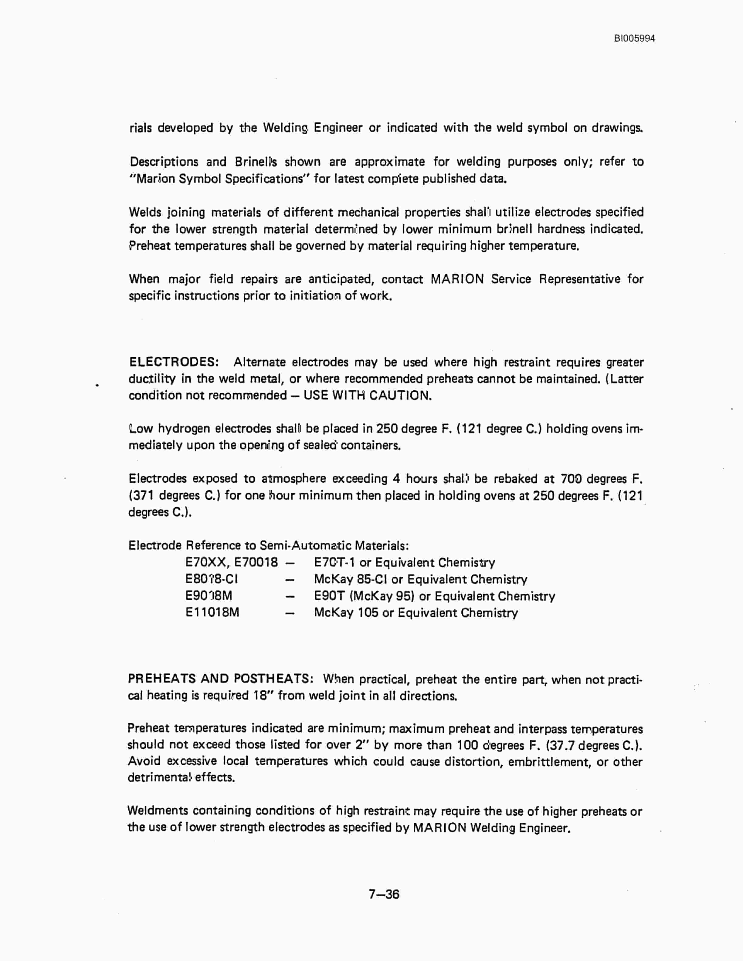 Bucyrus Marion 191-M Technical Manual BI005994-4