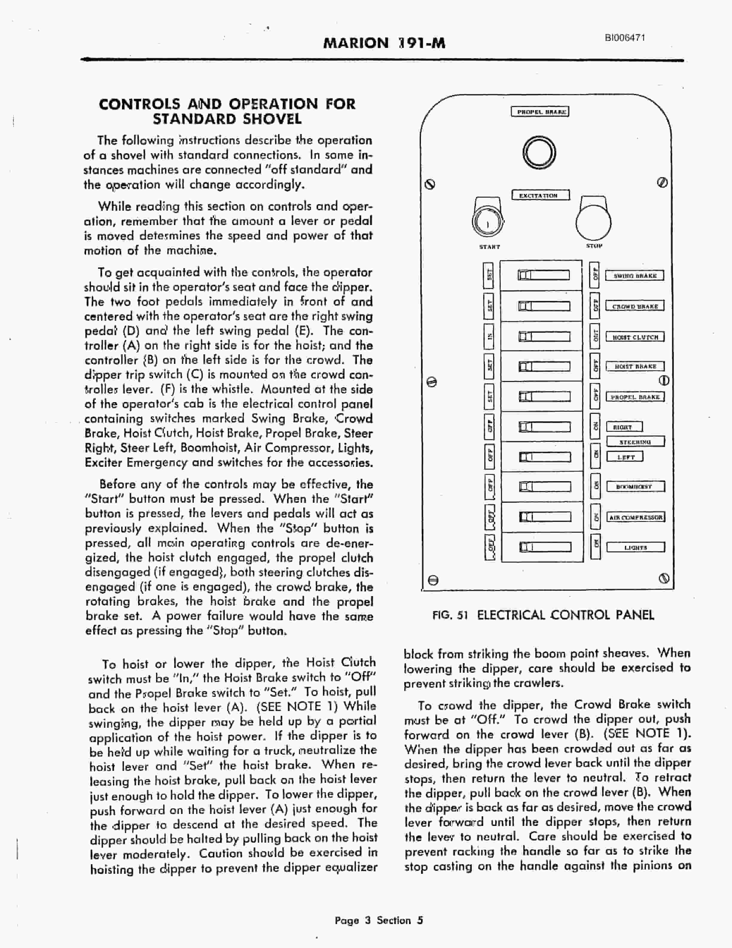 Bucyrus Marion 191-M Technical Manual BI006471-2