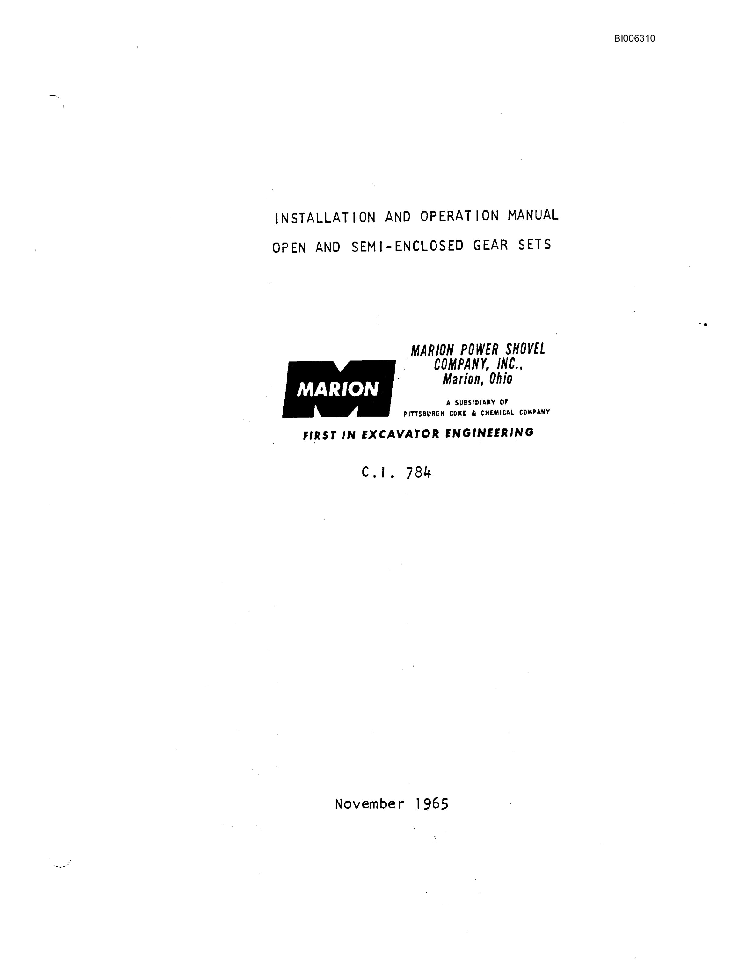 Bucyrus Marion 191-M Ward Leonard Electric Shovel Technical Manual BI006310-4