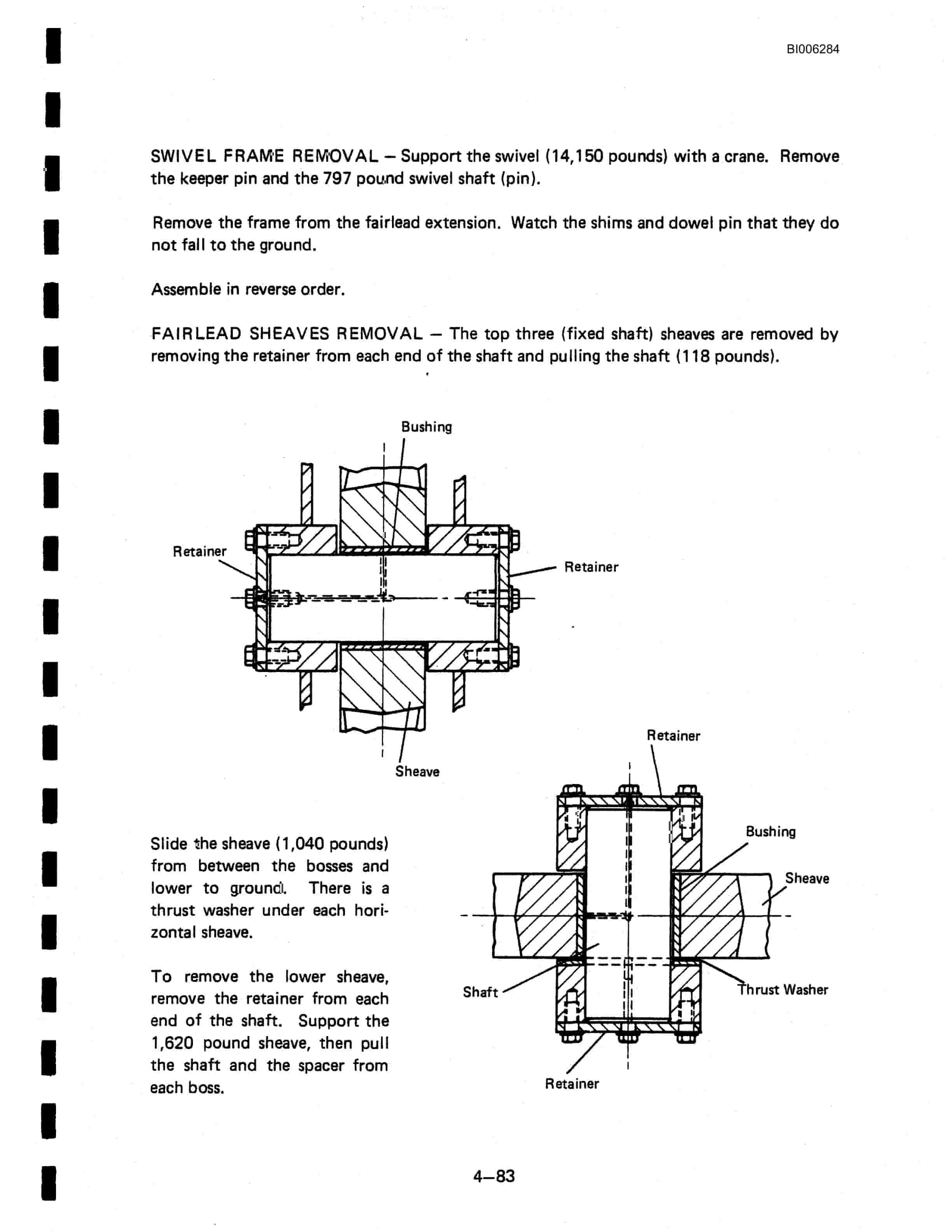 Bucyrus Marion 195-M Crawler Mounted Dragline Technical Manual BI006284-2