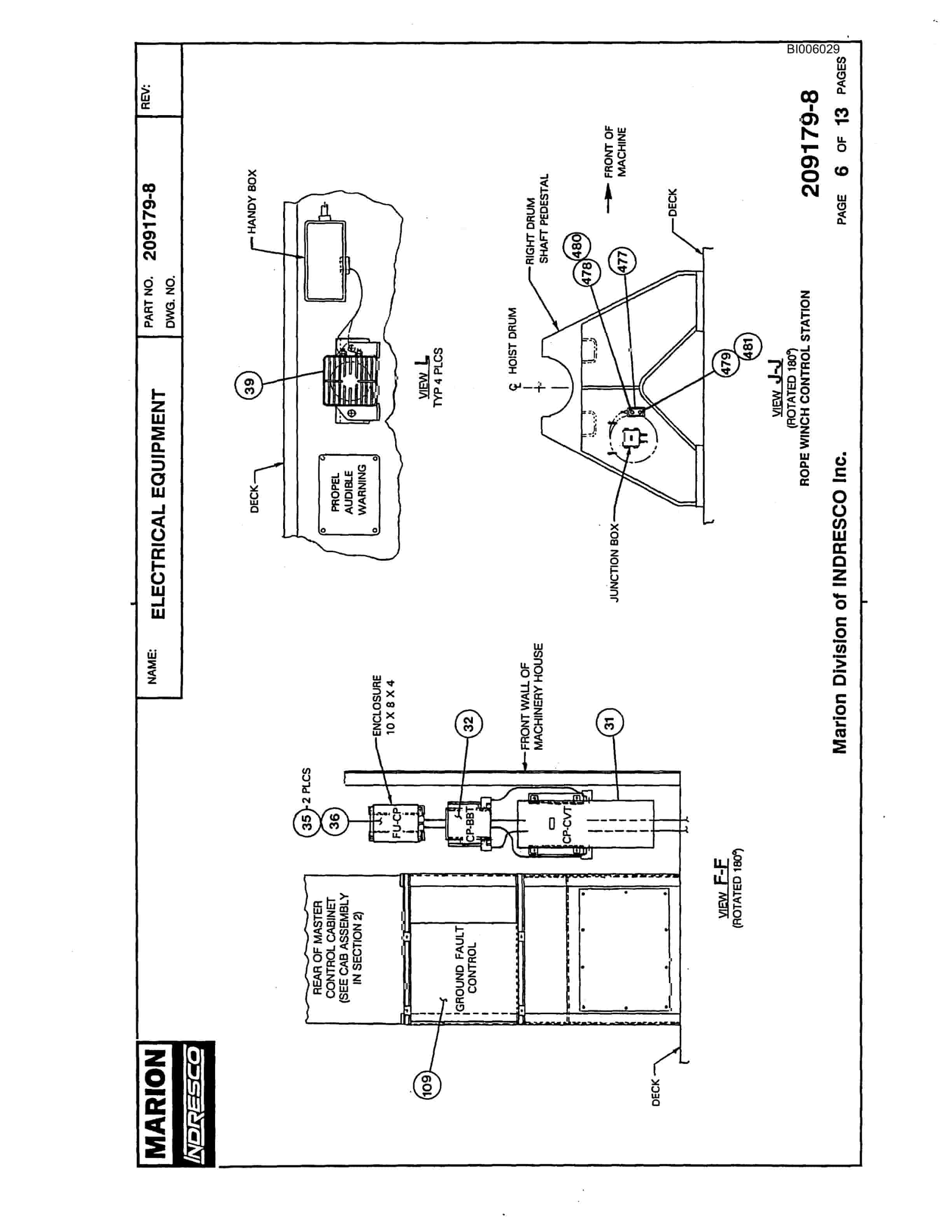 Bucyrus Marion 195-M Dragline Parts Catalog BI006029-2