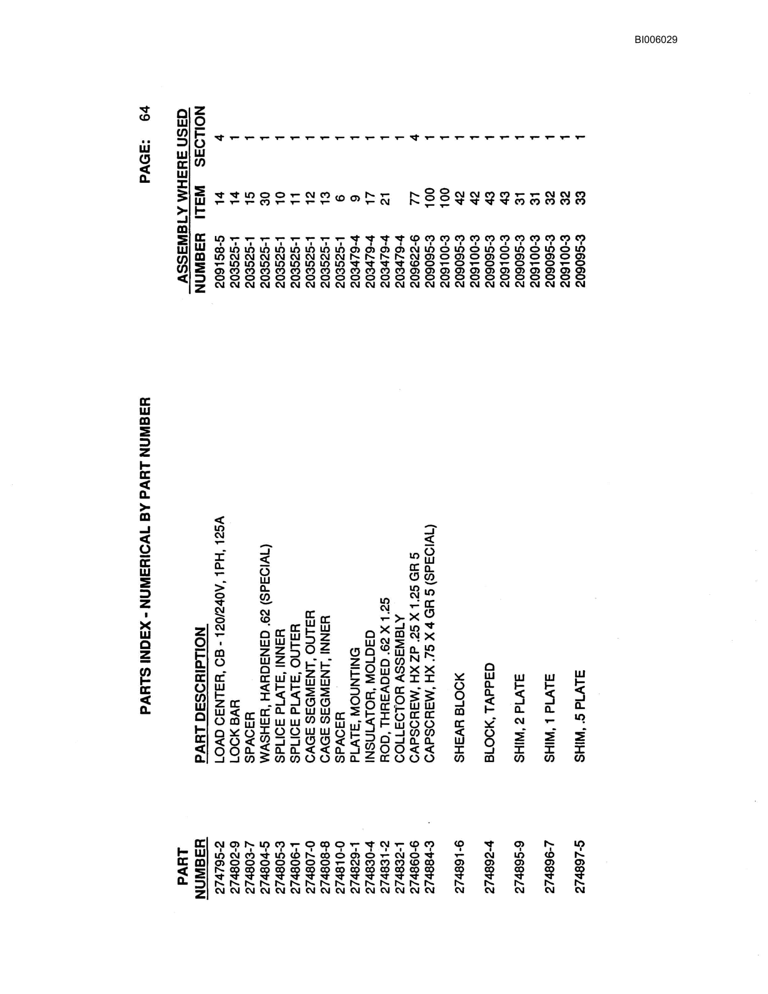 Bucyrus Marion 195-M Dragline Parts Catalog BI006029-5