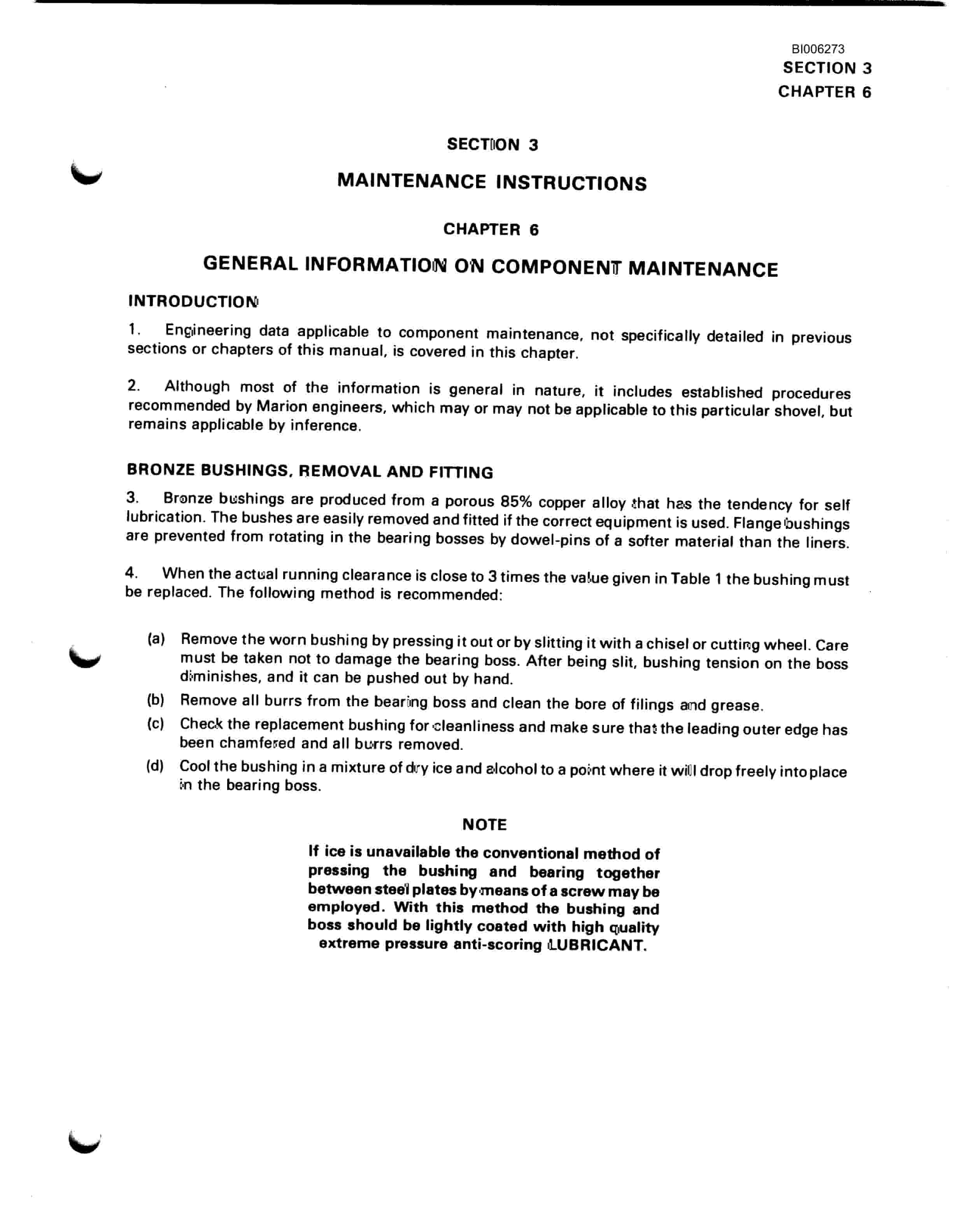 Bucyrus Marion 201-M-HR13 Electric Shovel Technical Manual BI006273-5