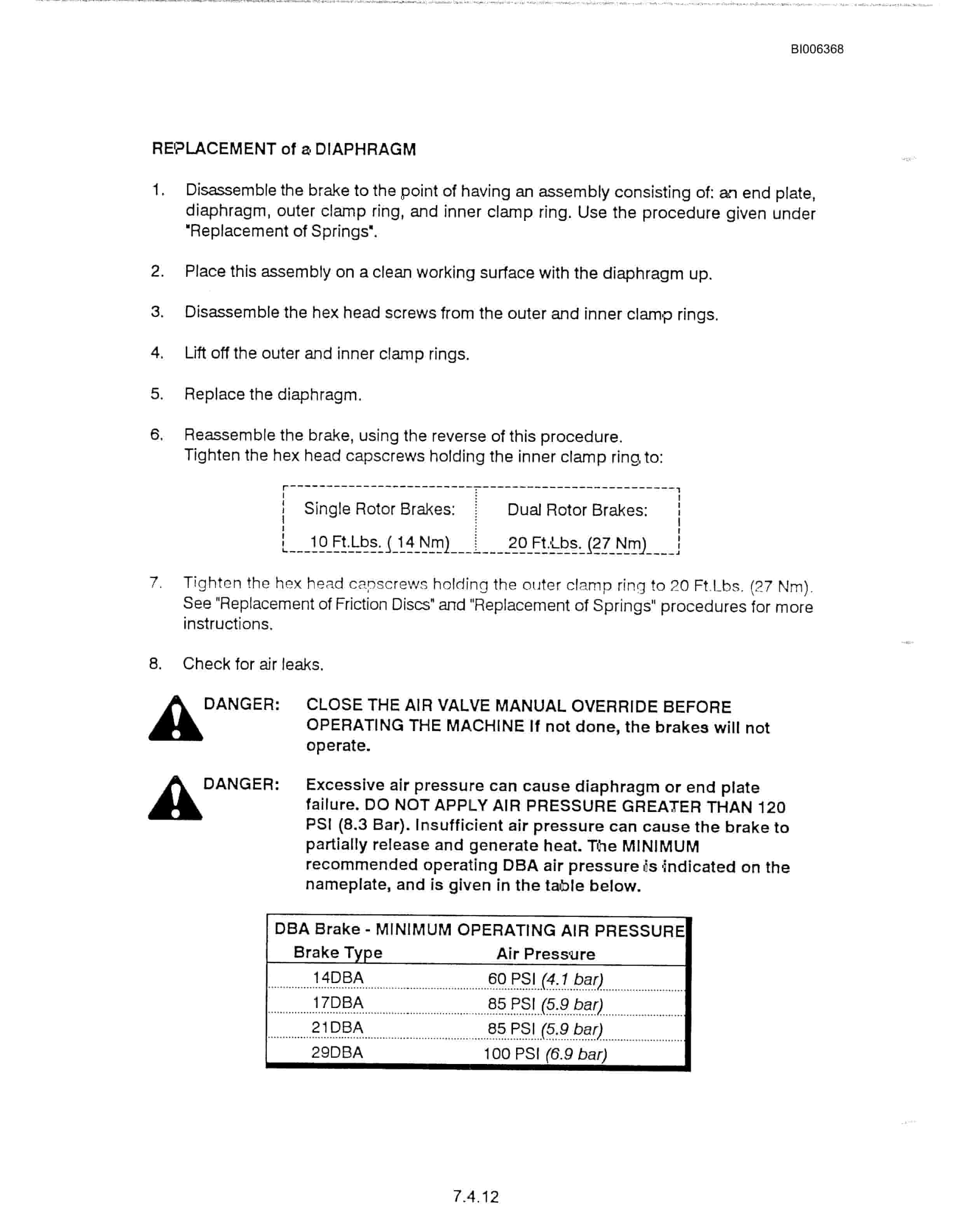 Bucyrus Marion 201-M Mining Shovel Technical Manual BI006368-3