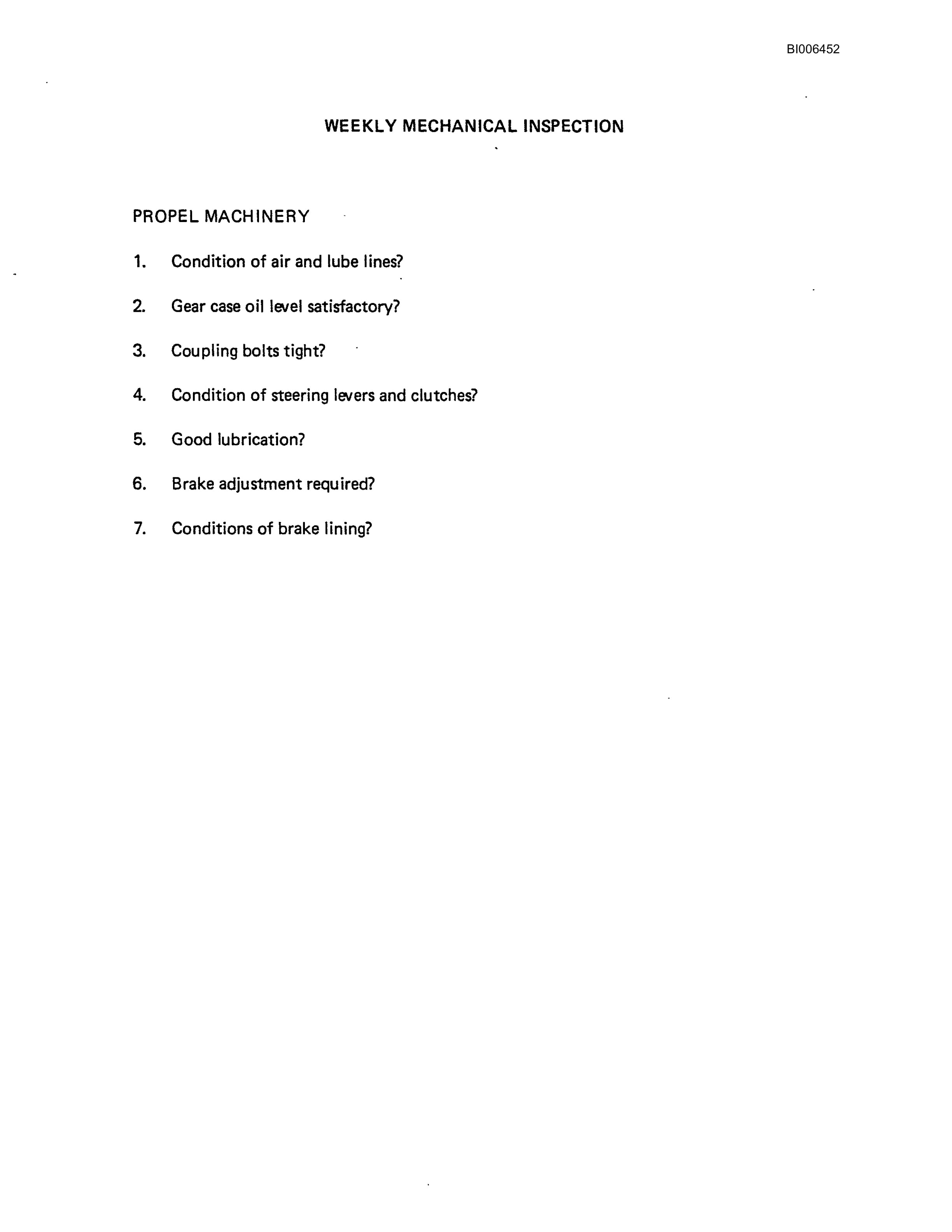 Bucyrus Marion 201-M Mining Shovel Technical Manual BI006452-2