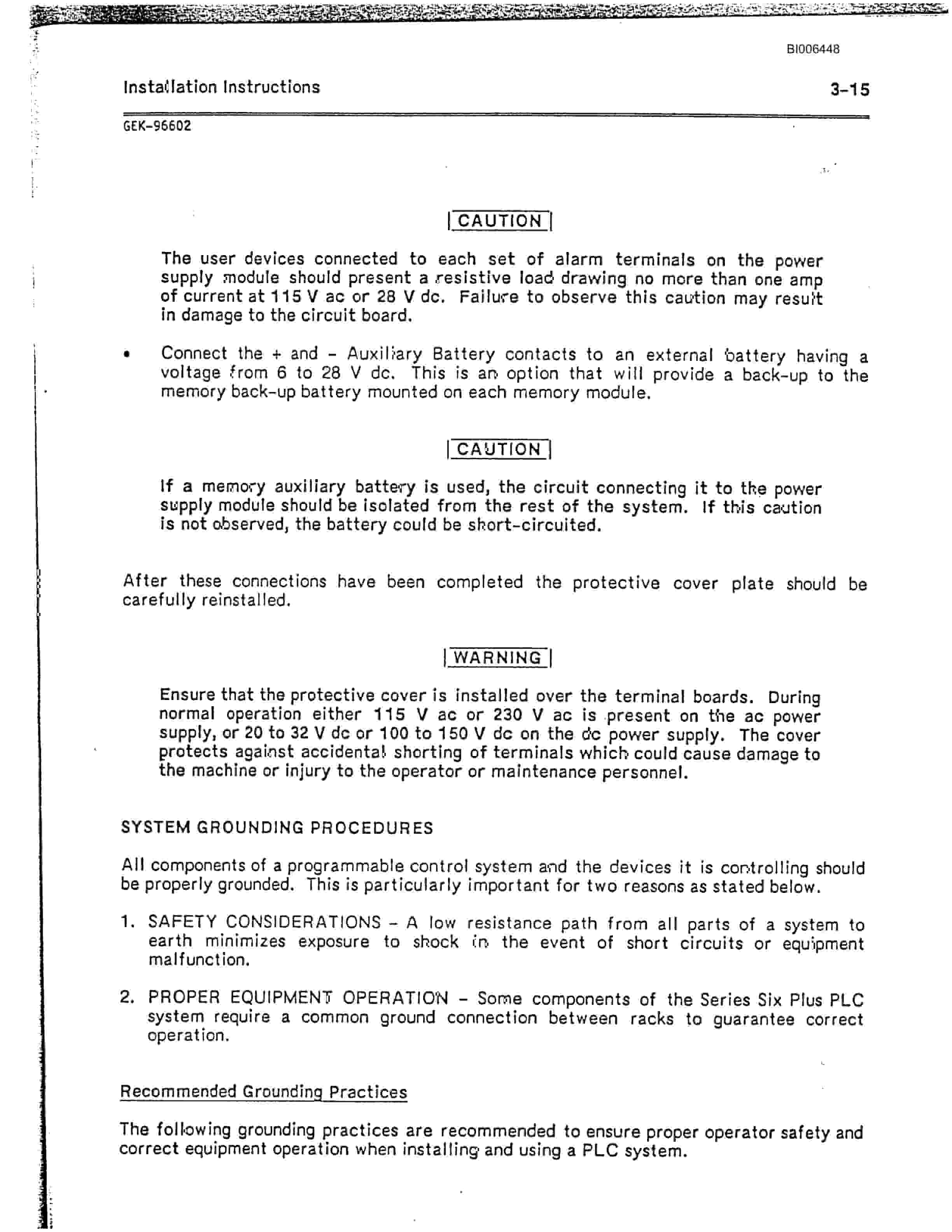 Bucyrus Marion 301-M Mining Shovel Technical Manual BI006448-5