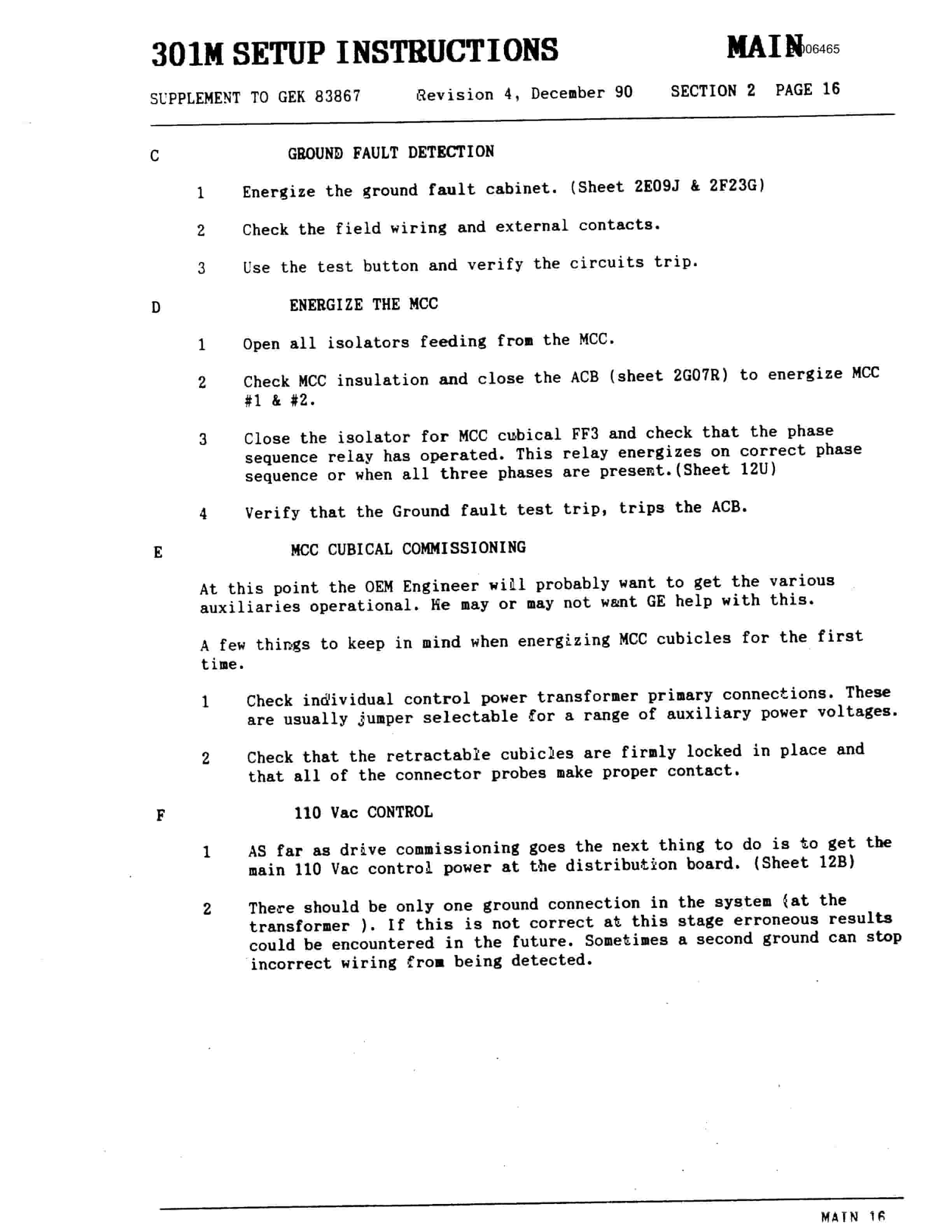 Bucyrus Marion 301-M Mining Shovel Technical Manual BI006465-3