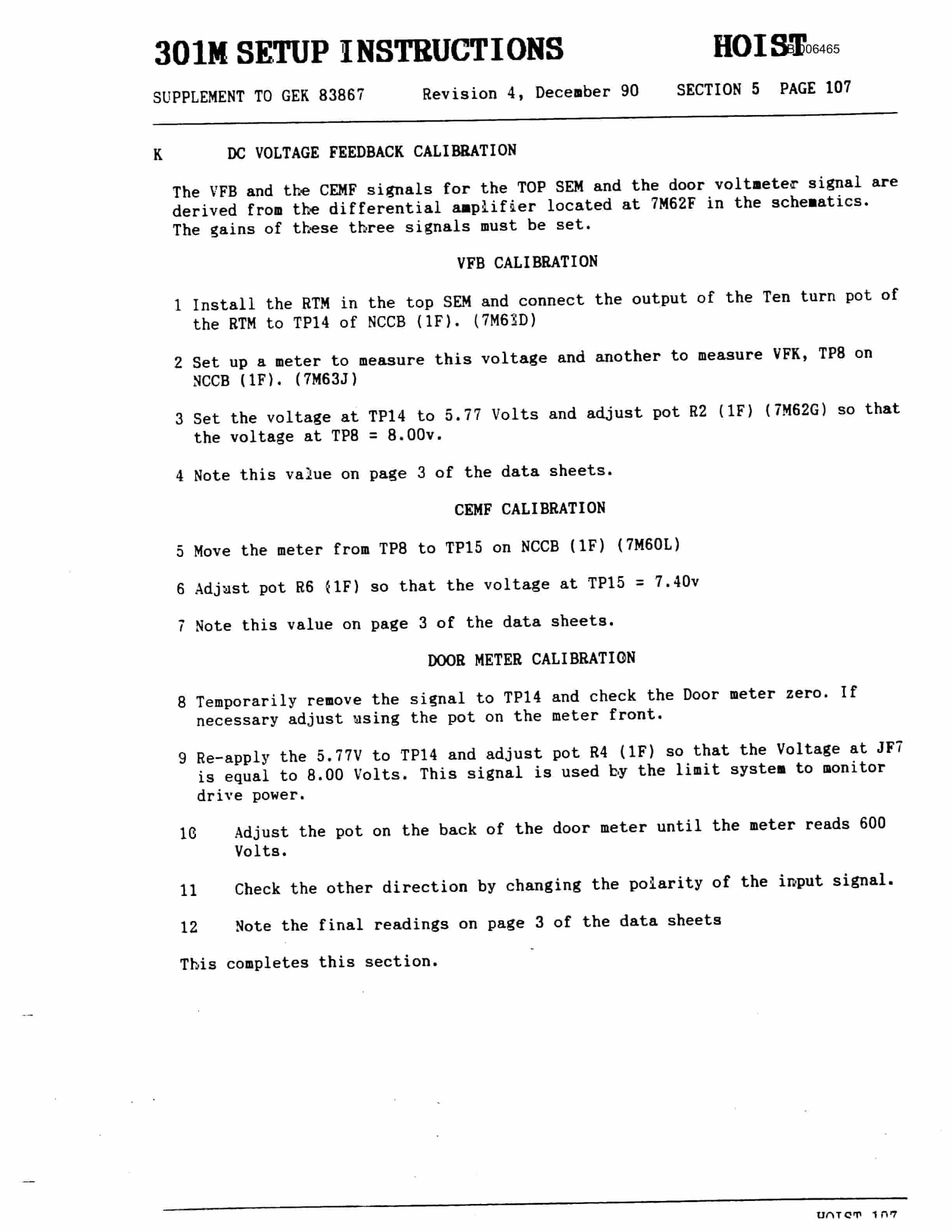 Bucyrus Marion 301-M Mining Shovel Technical Manual BI006465-5