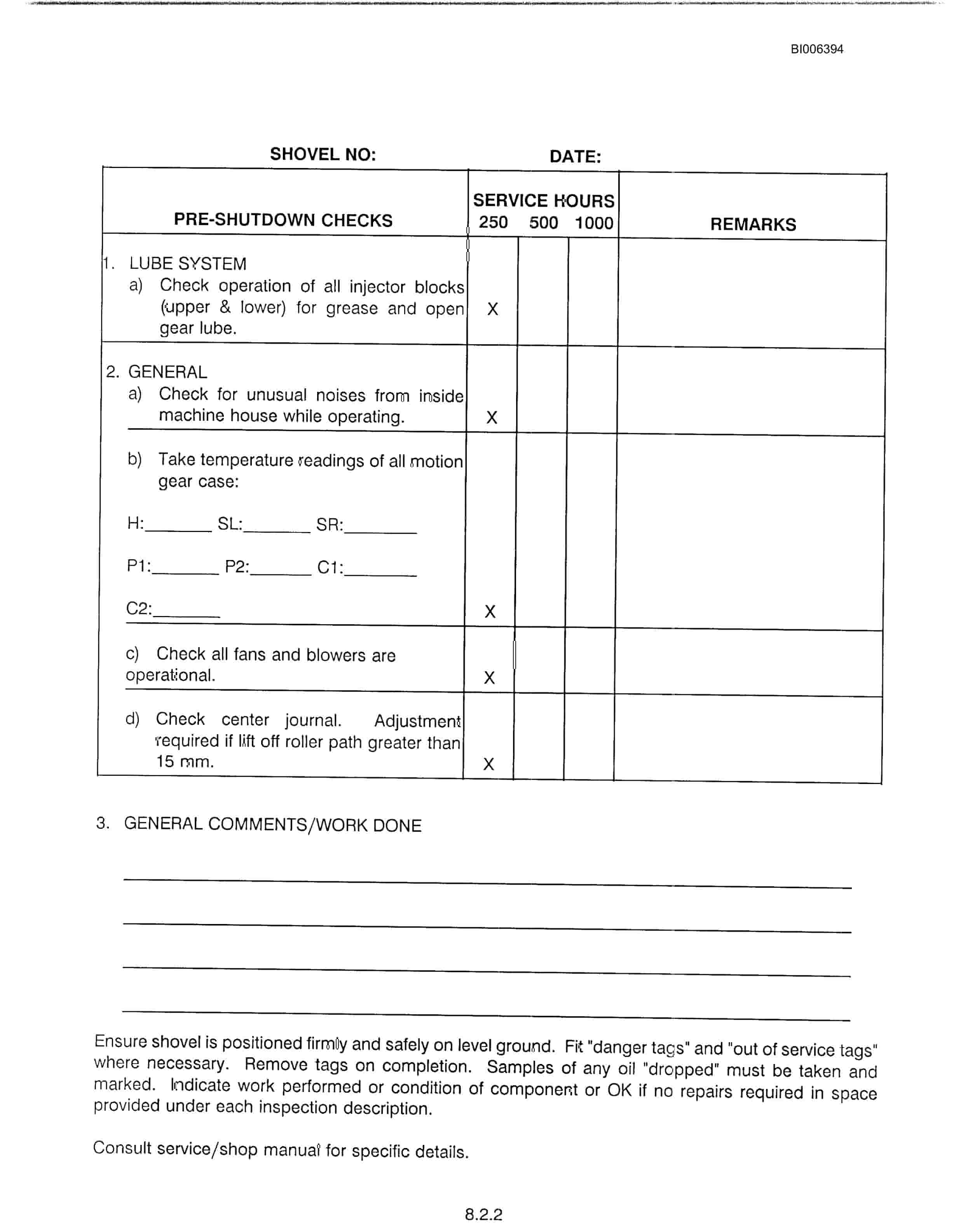 Bucyrus Marion 301M Mining Shovel Technical Manual BI006394-4