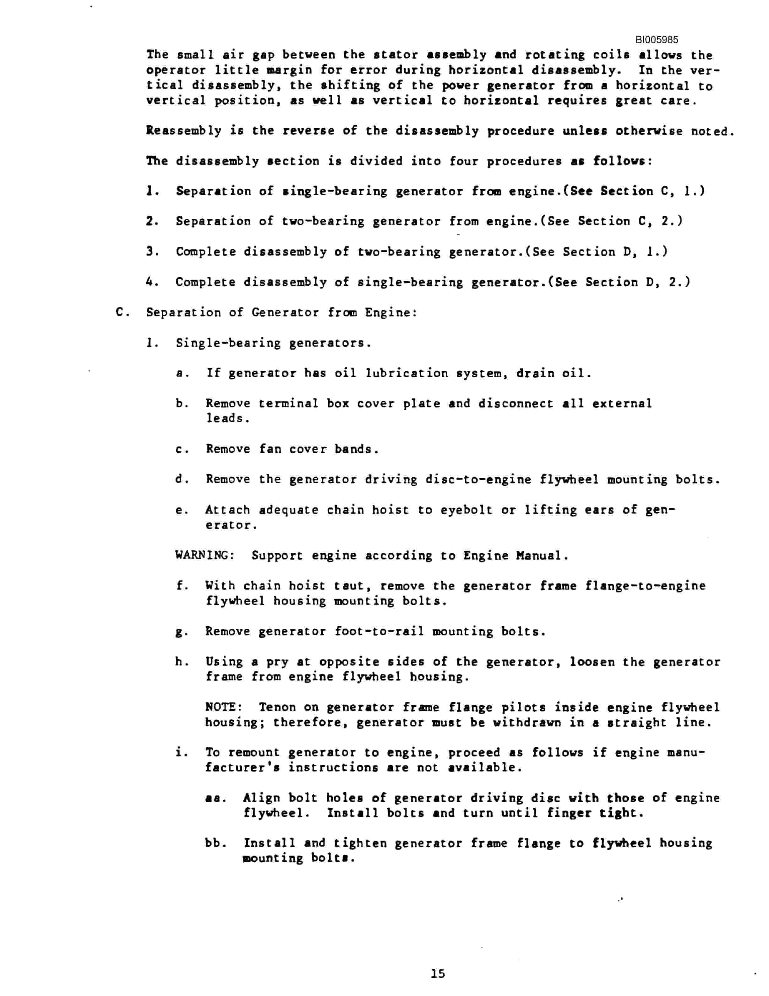 Bucyrus Marion 305-M Crawler Dragline Technical Manual BI005985-5