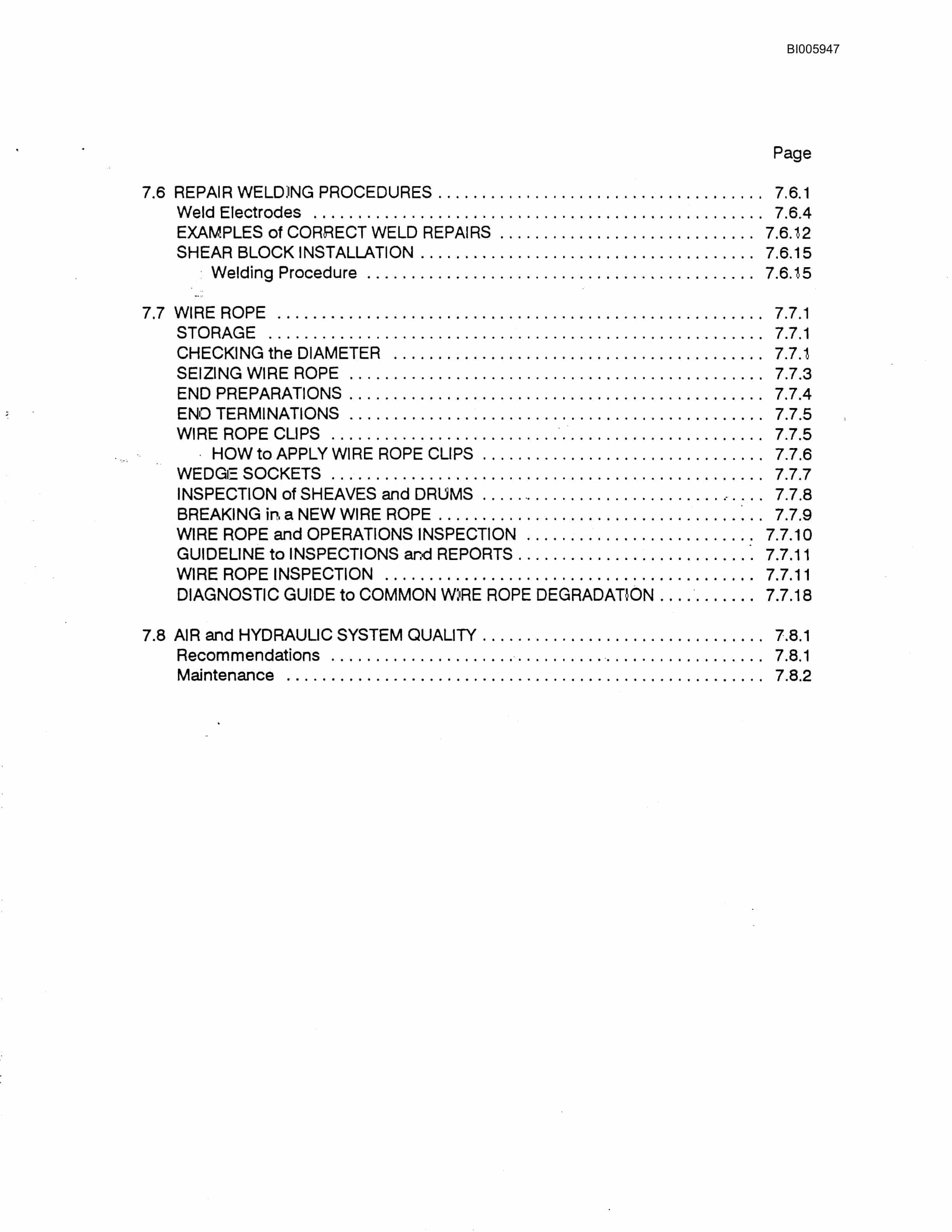 Bucyrus Marion 351M Mining Shovel Technical Manual BI005947-4