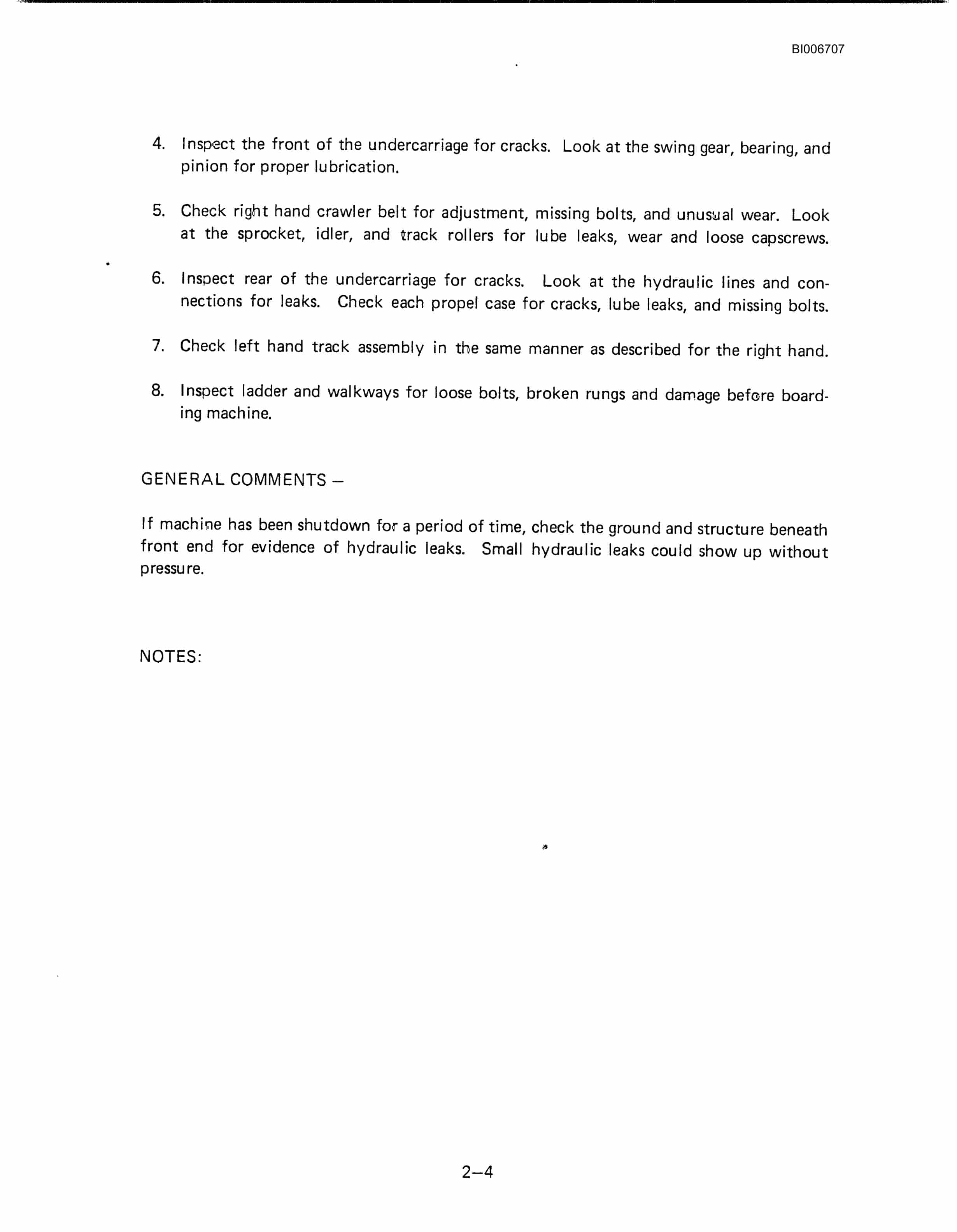Bucyrus Marion 3560 Hydraulic Excavator Technical Manual BI006707-2