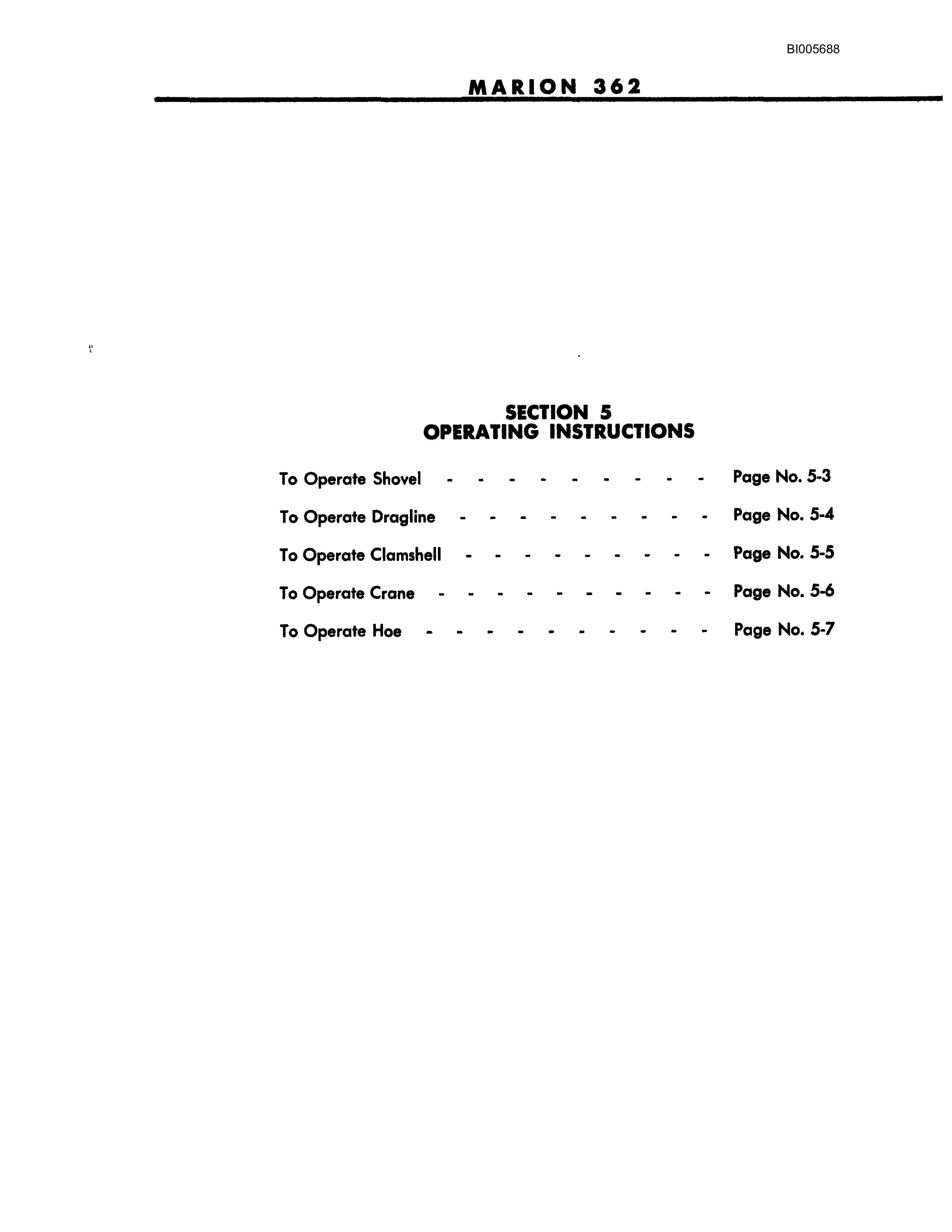 Bucyrus Marion 362 Technical Manual BI005688-4