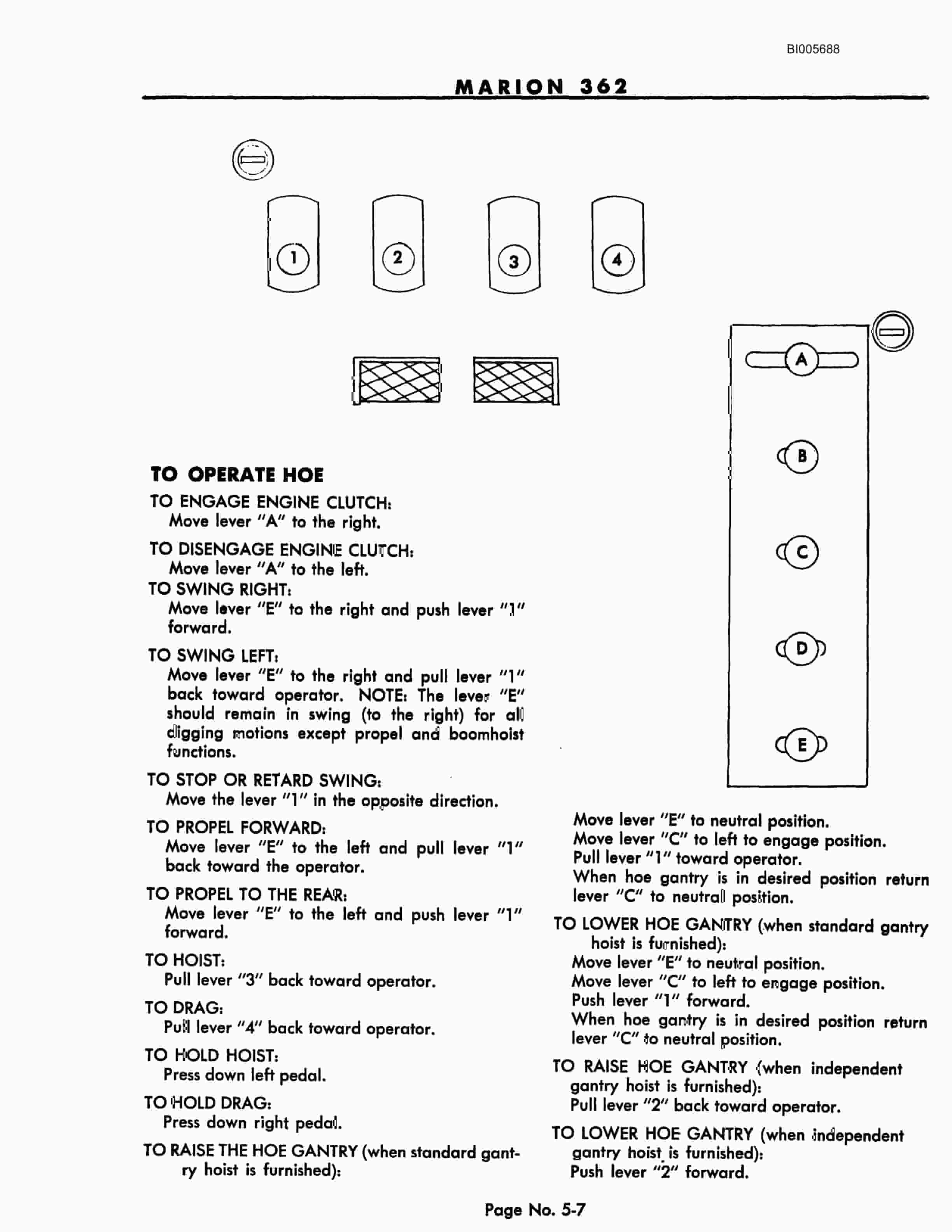 Bucyrus Marion 362 Technical Manual BI005688-5