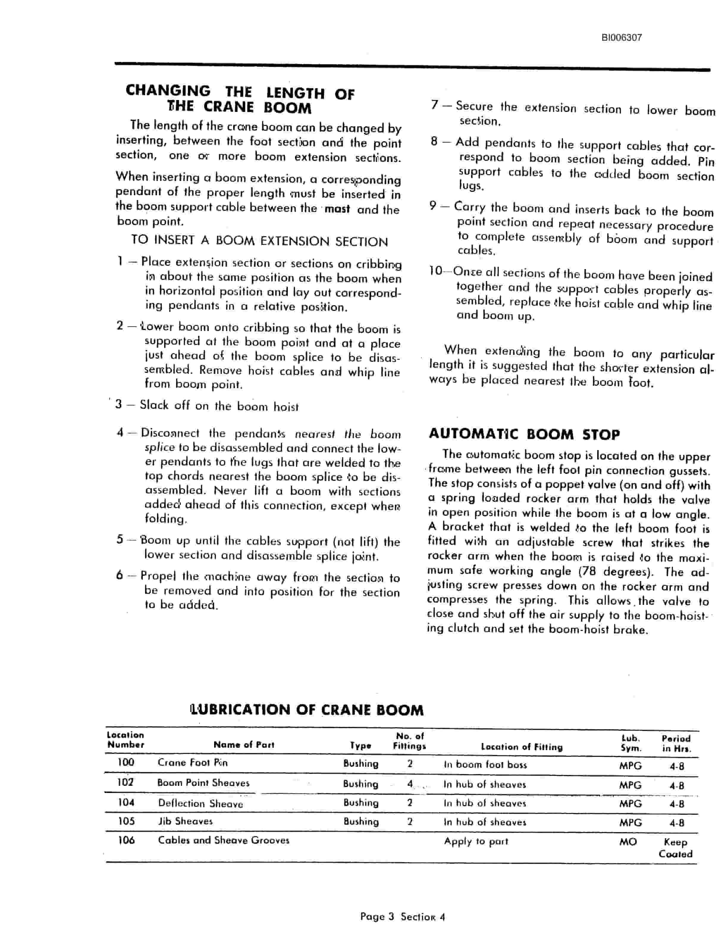 Bucyrus Marion 51-M Truck Crane Technical Manual BI006307-3