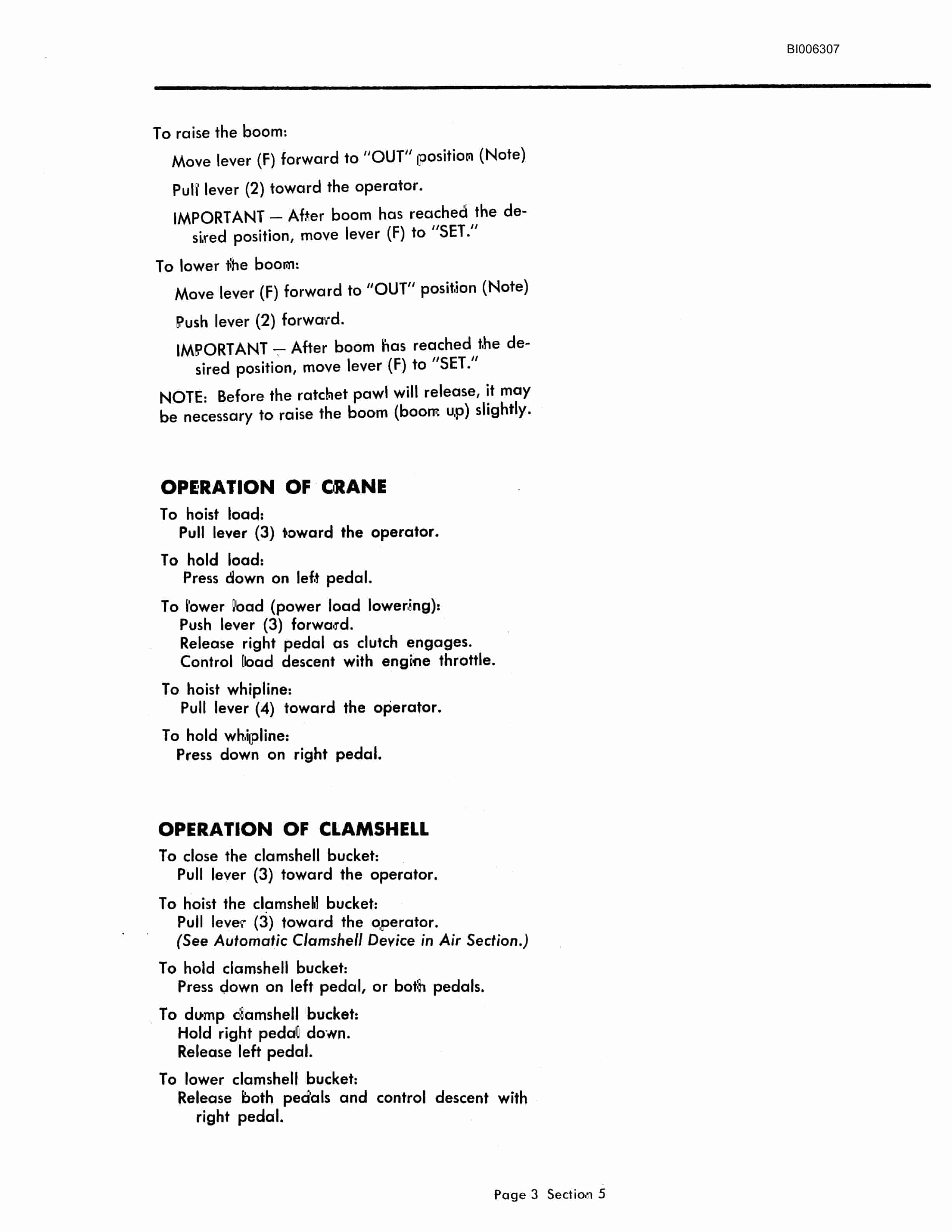 Bucyrus Marion 51-M Truck Crane Technical Manual BI006307-5
