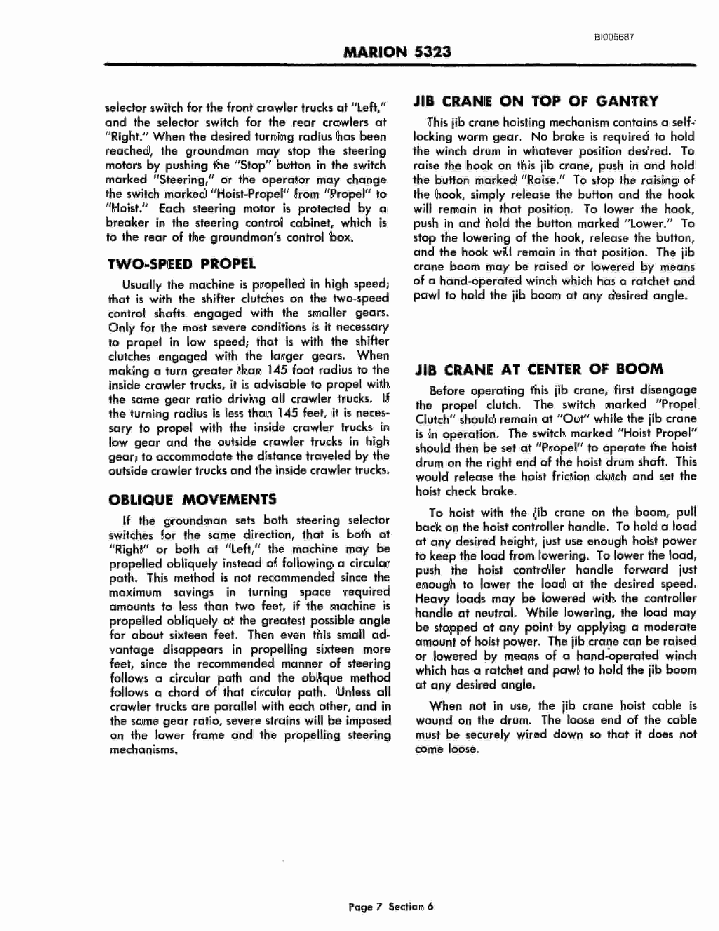 Bucyrus Marion 5323 Technical Manual BI005687-4