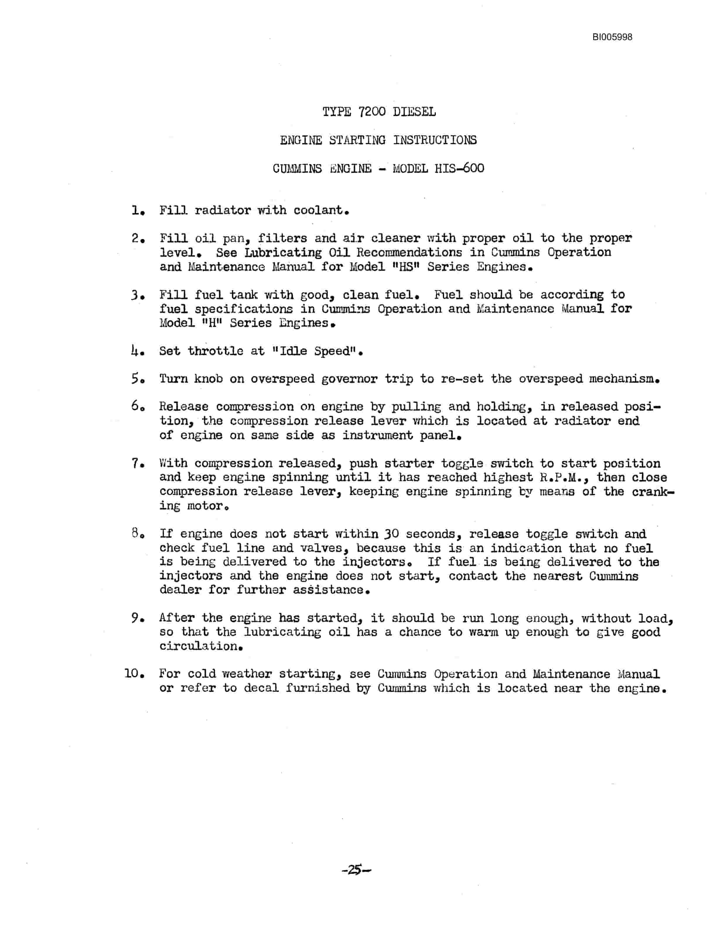 Bucyrus Marion 7200 Electric Walking Dragline Technical Manual BI005998-3