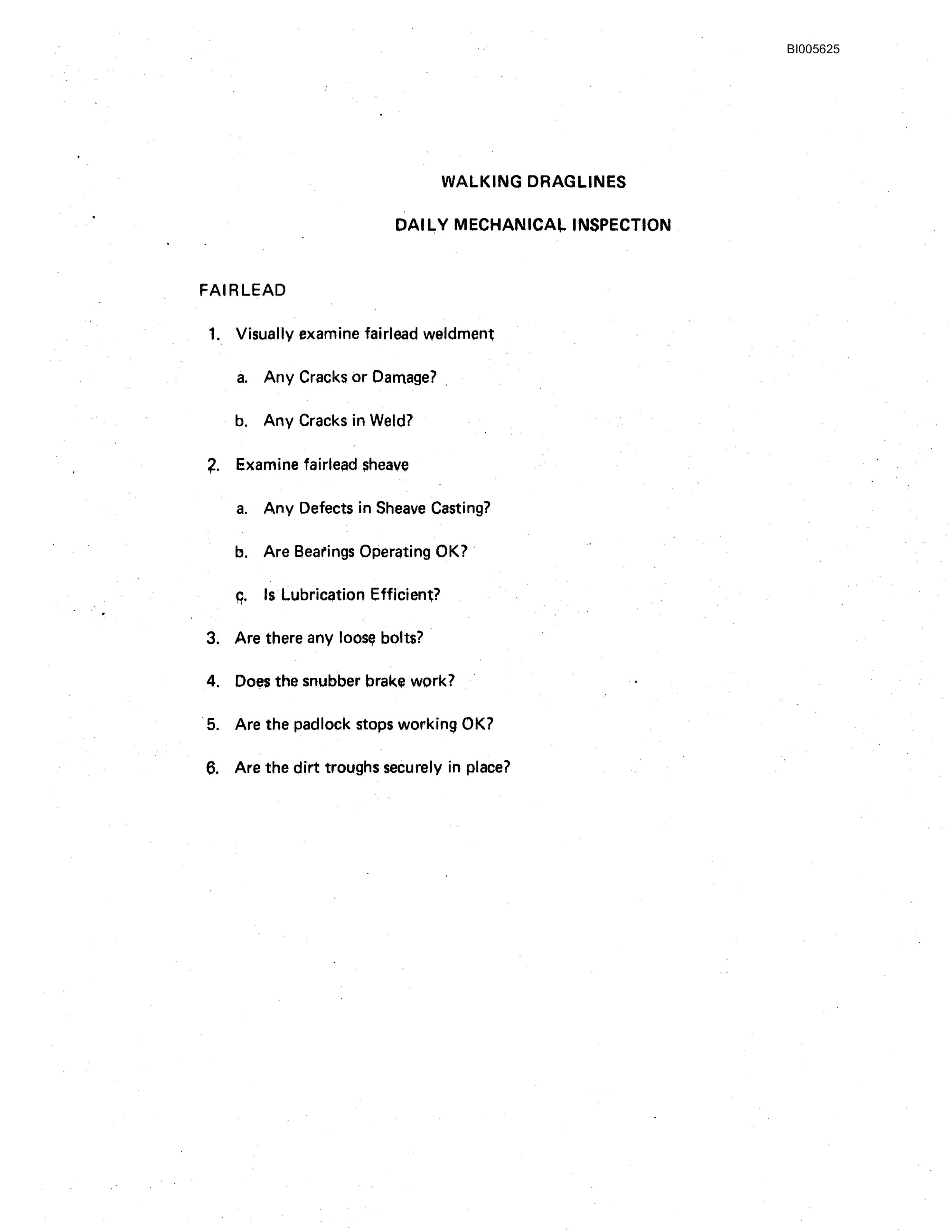Bucyrus Marion 7450 Walking Dragline Technical Manual BI005625-4