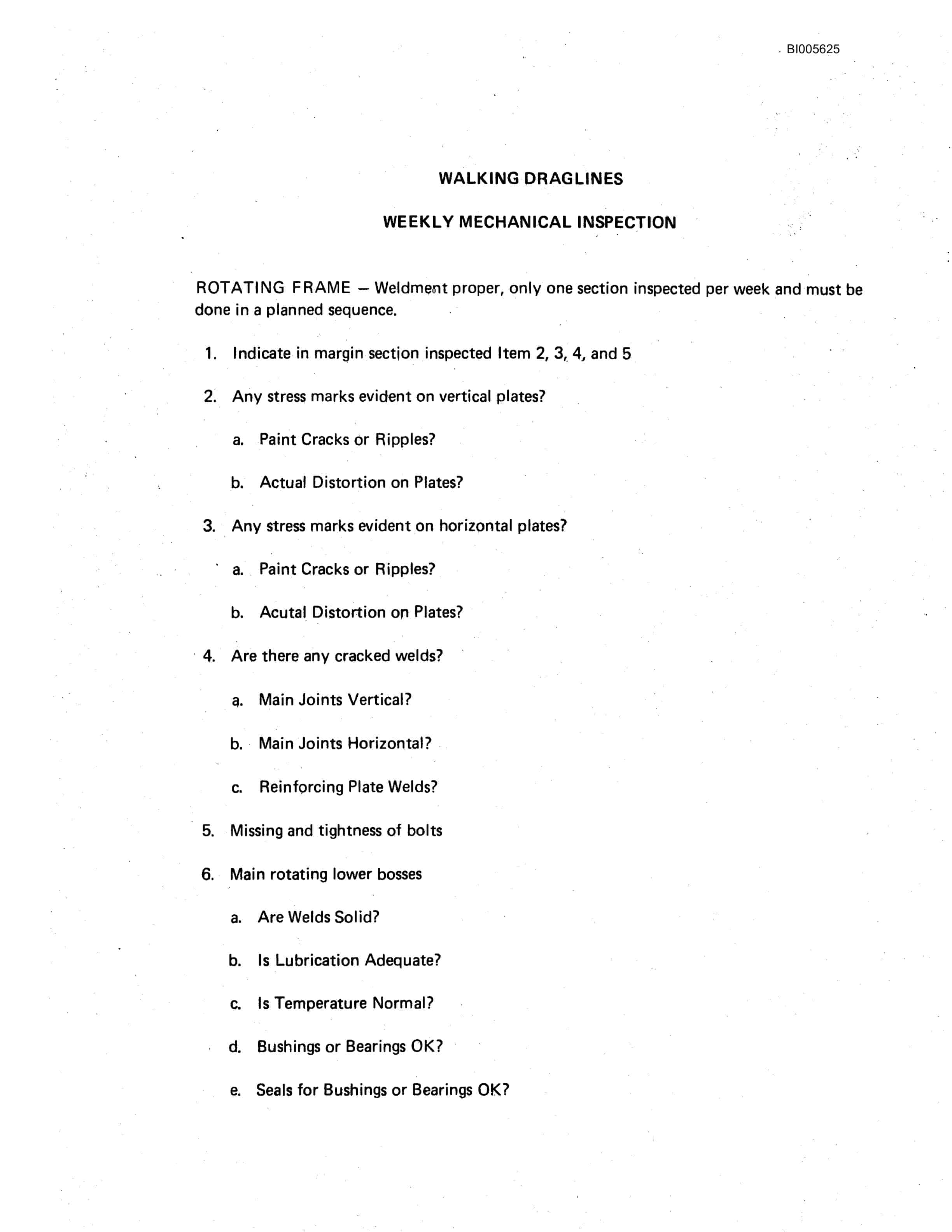 Bucyrus Marion 7450 Walking Dragline Technical Manual BI005625-5