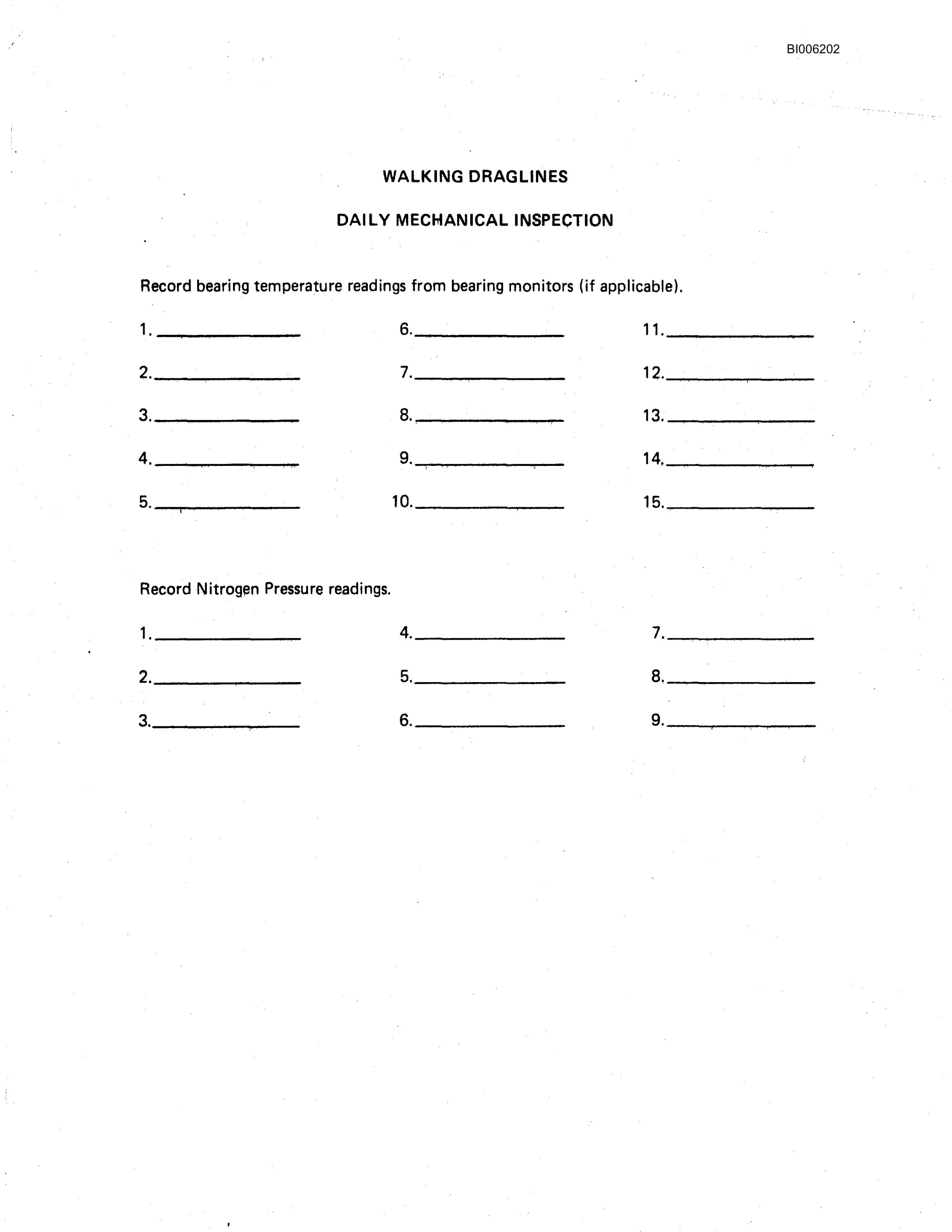 Bucyrus Marion 7450 Walking Dragline Technical Manual BI006202-5