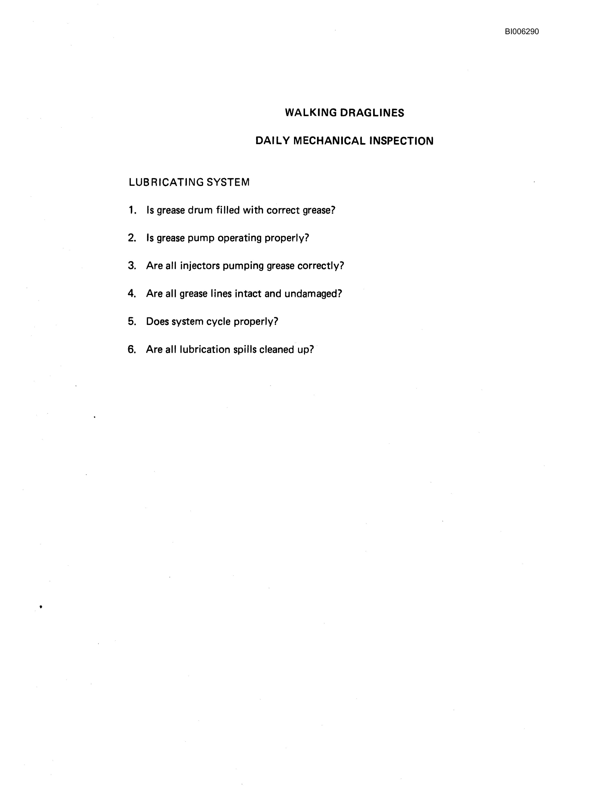 Bucyrus Marion 7450 Walking Dragline Technical Manual BI006290-5
