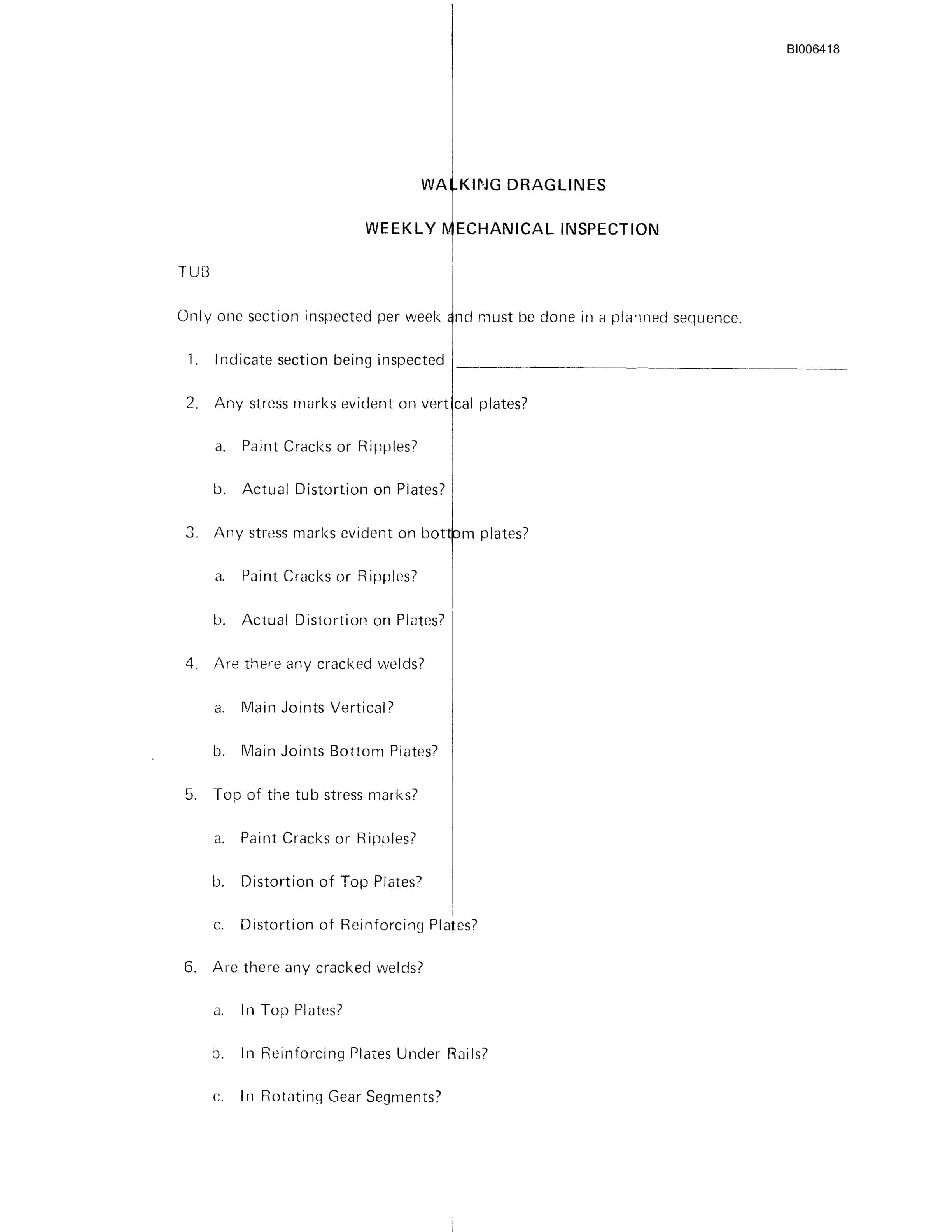 Bucyrus Marion 7500 Dragline Technical Manual BI006418-4