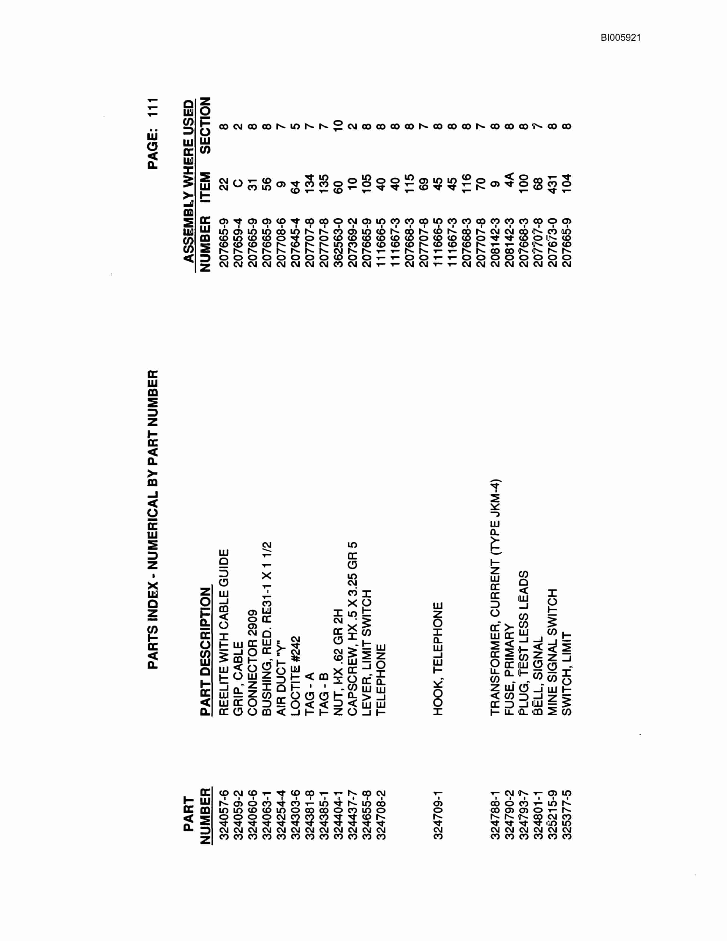 Bucyrus Marion 7820 Walking Dragline Parts Catalog BI005921-4