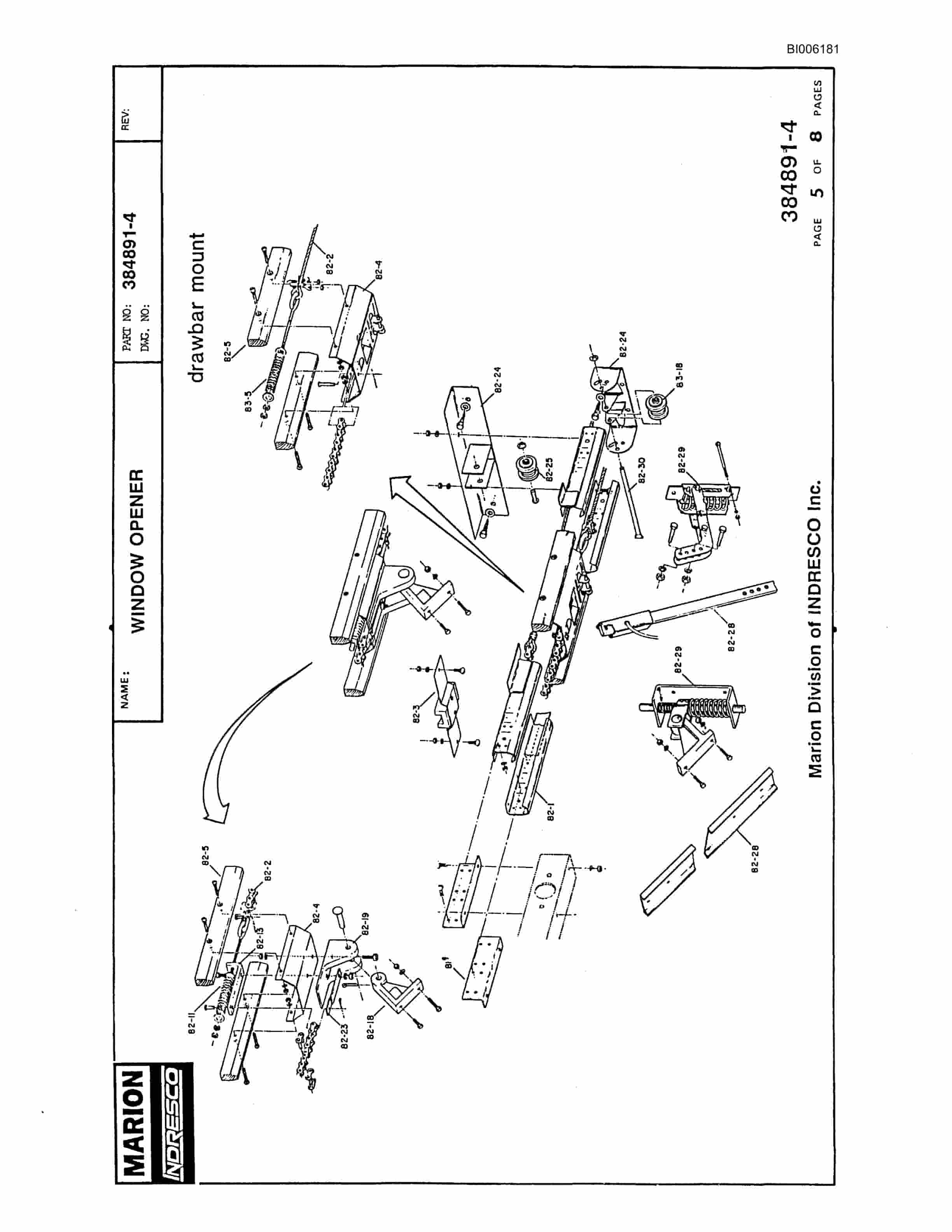 Bucyrus Marion 7820 Walking Dragline Parts Catalog BI006181-5