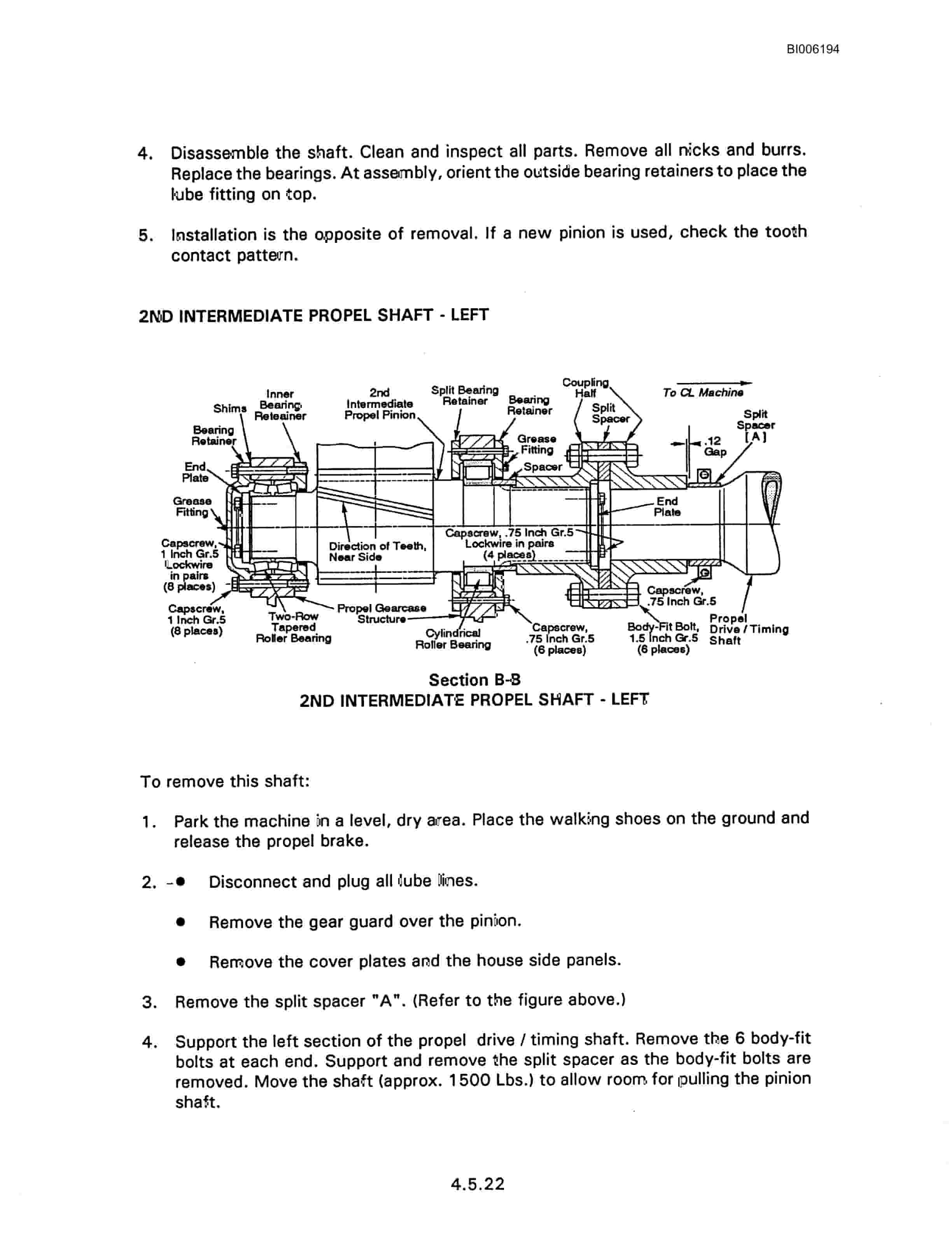 Bucyrus Marion 7820 Walking Dragline Technical Manual BI006194-3