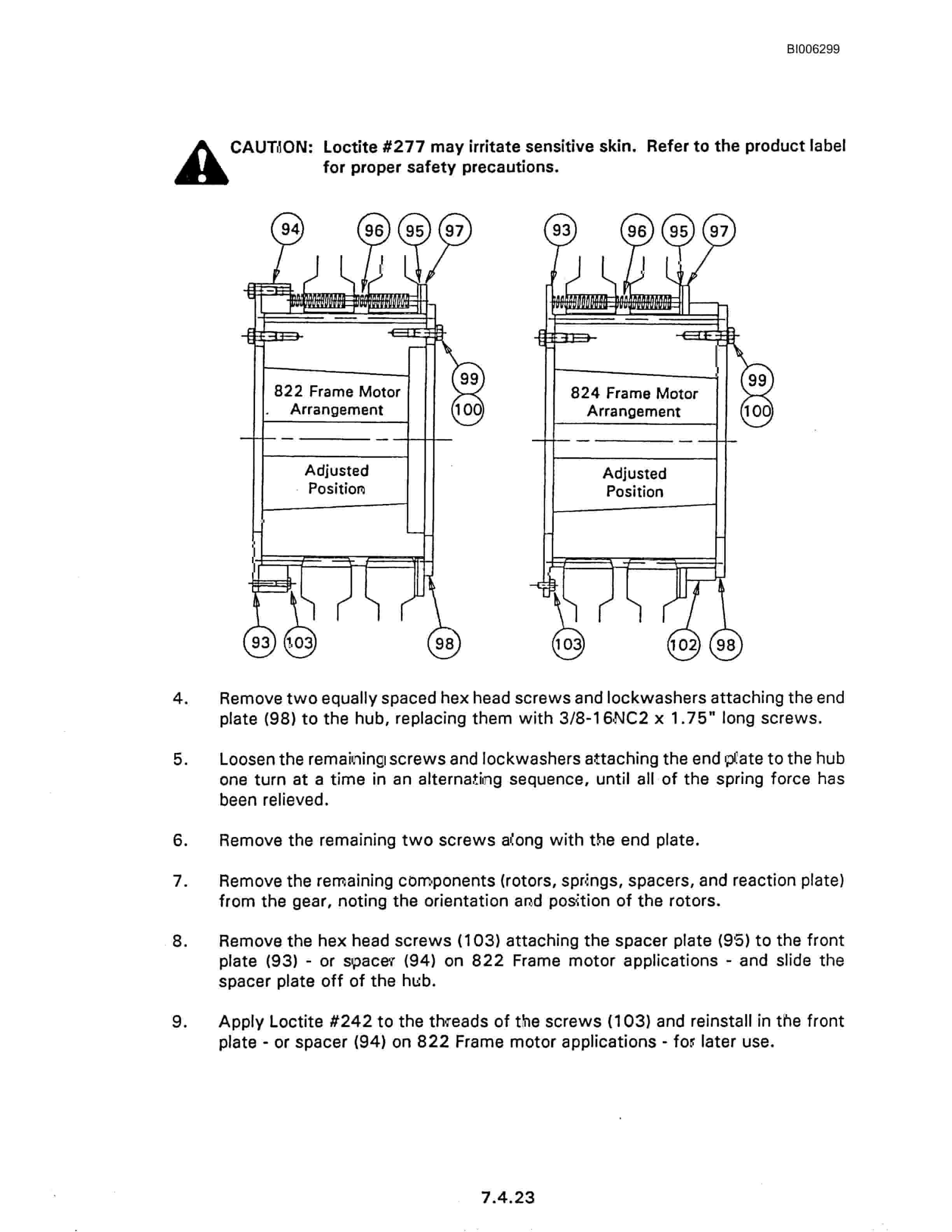 Bucyrus Marion 7820 Walking Dragline Technical Manual BI006299-2