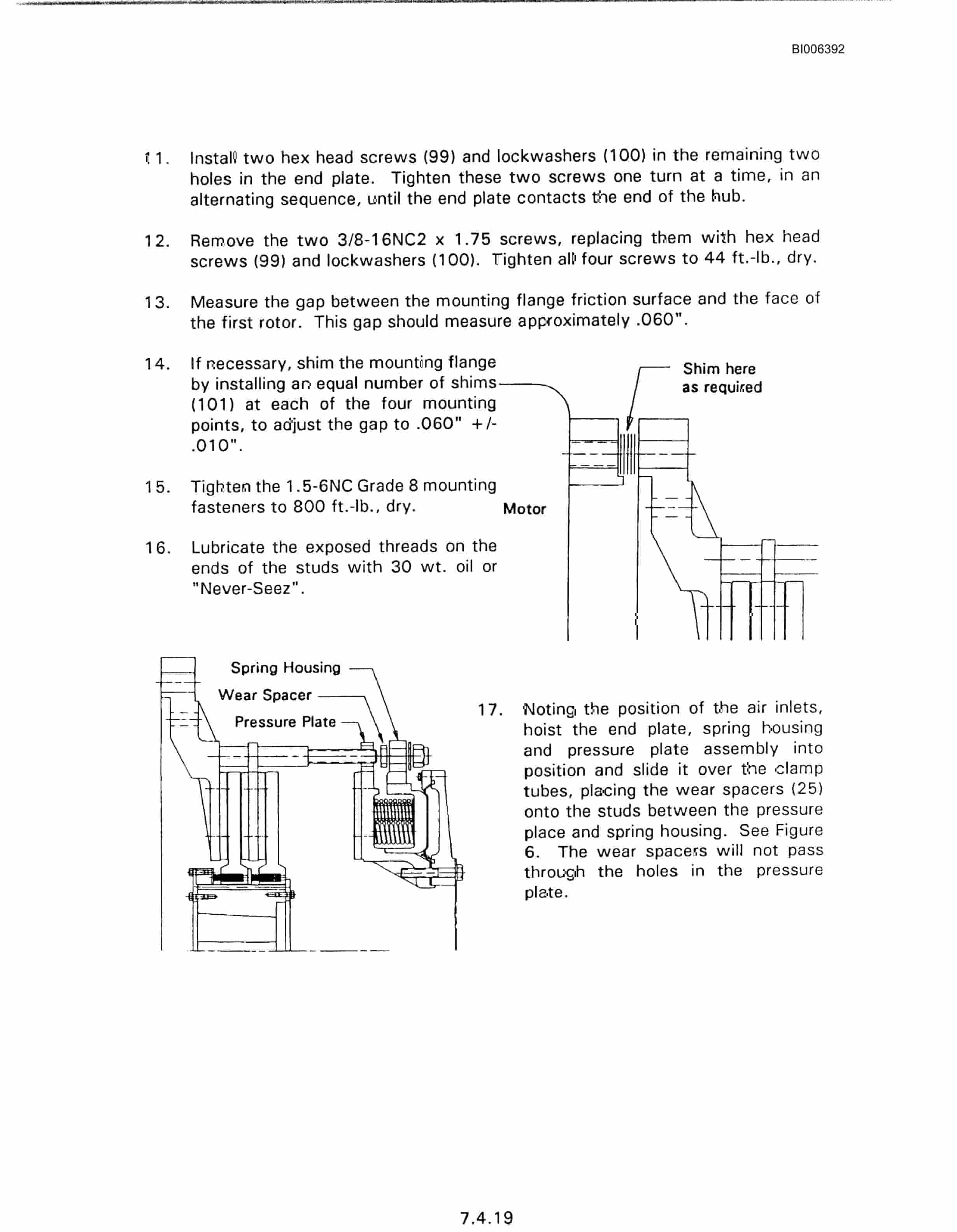 Bucyrus Marion 7820 Walking Dragline Technical Manual BI006392-2
