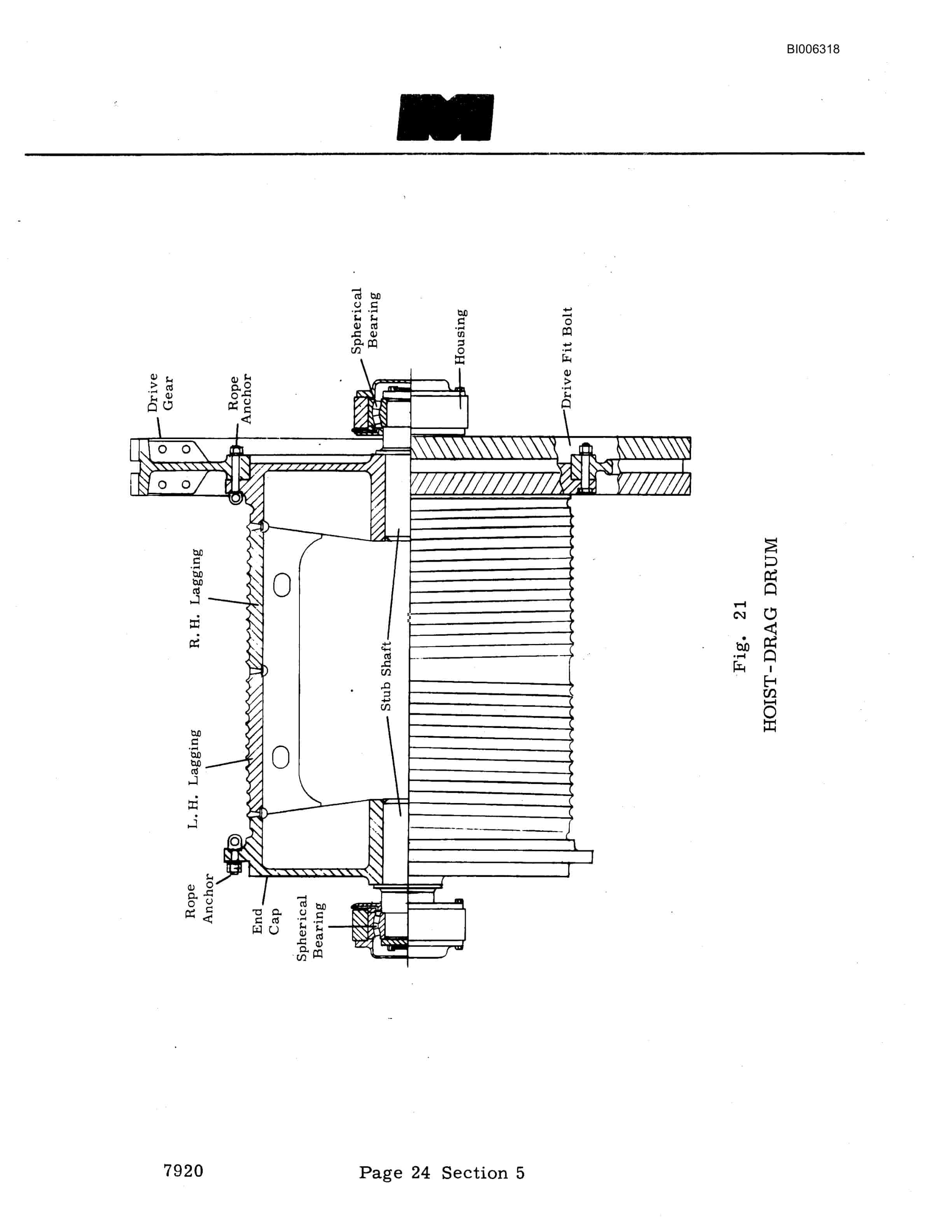 Bucyrus Marion 7920 Walking Dragline Technical Manual BI006318-2
