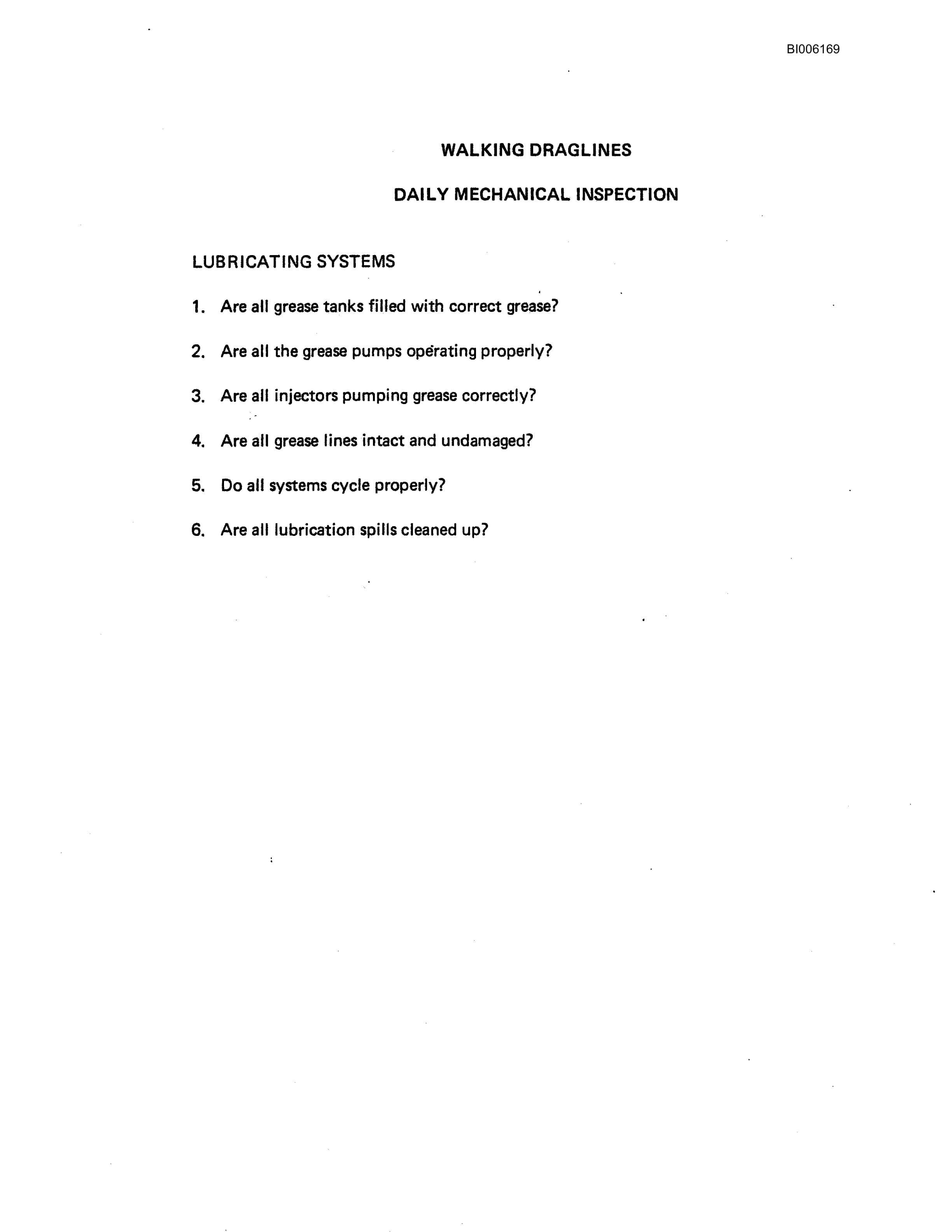 Bucyrus Marion 8050 Dragline Technical Manual BI006169-4