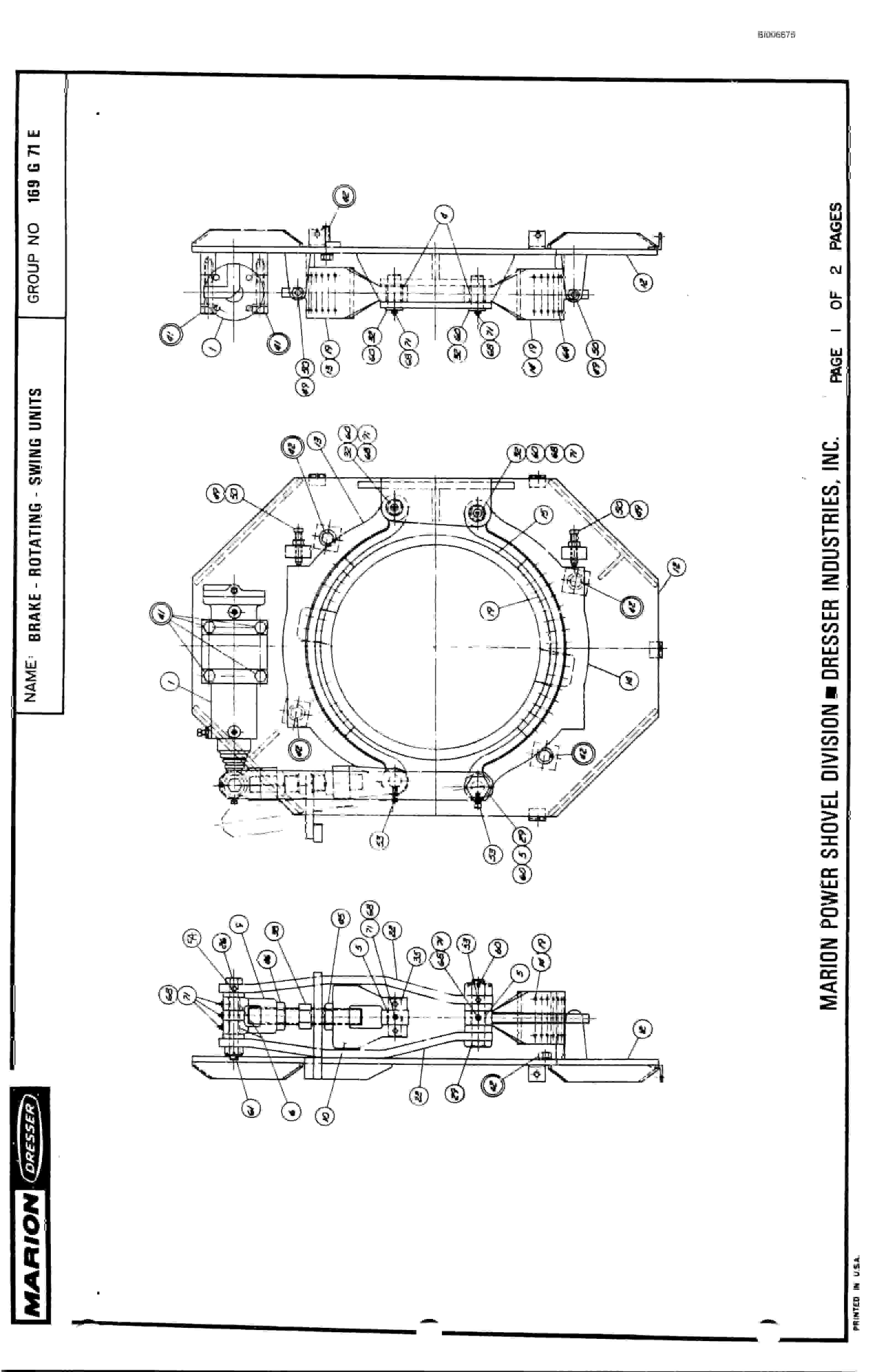 Bucyrus Marion 8050 Parts Catalog BI006675-5